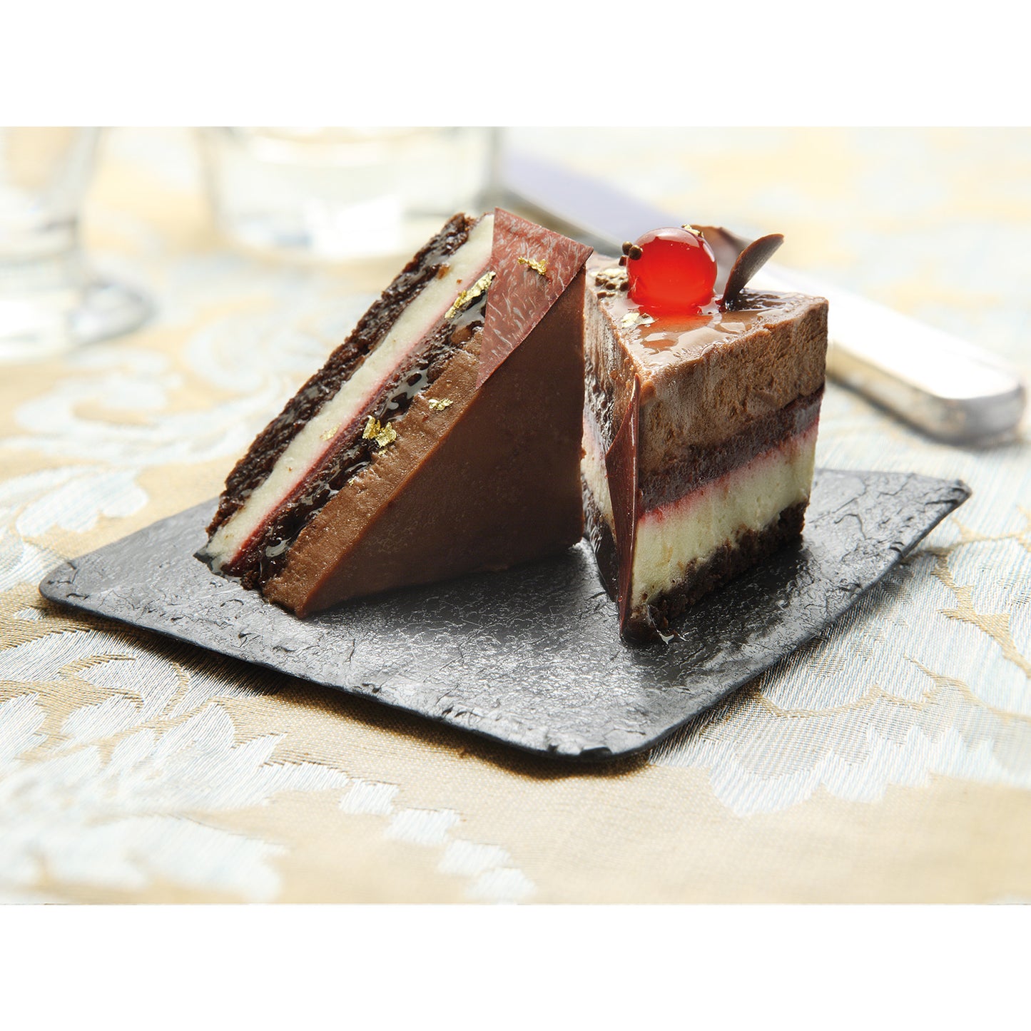 BANDEJA EFECTO PIEDRA GRIS 11X11CM