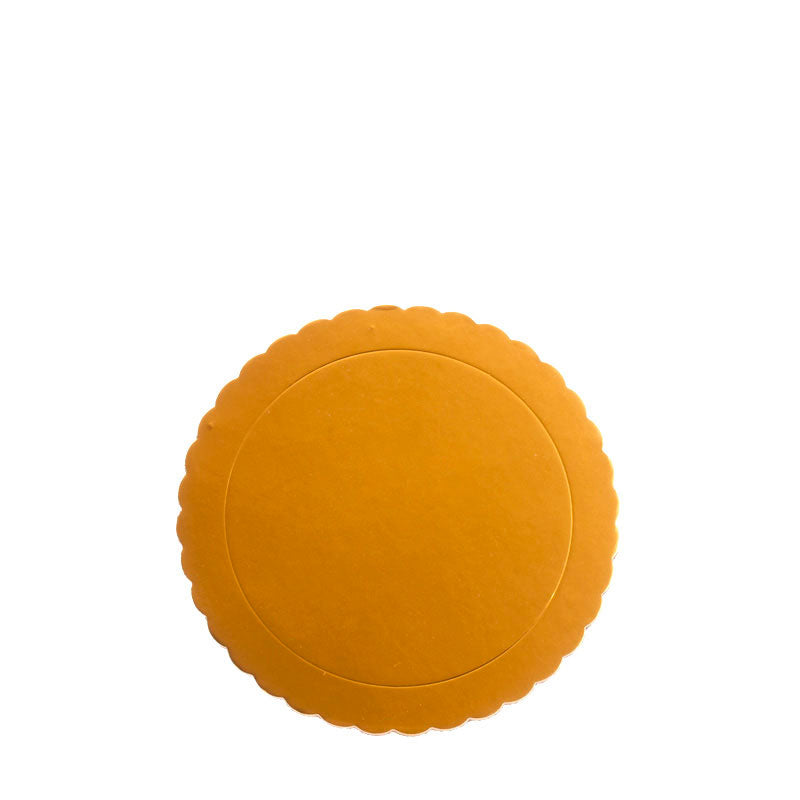 PLATO REDONDO PARA TARTA ORO BORDE ONDULADO Ø 20 CM H 3 MM