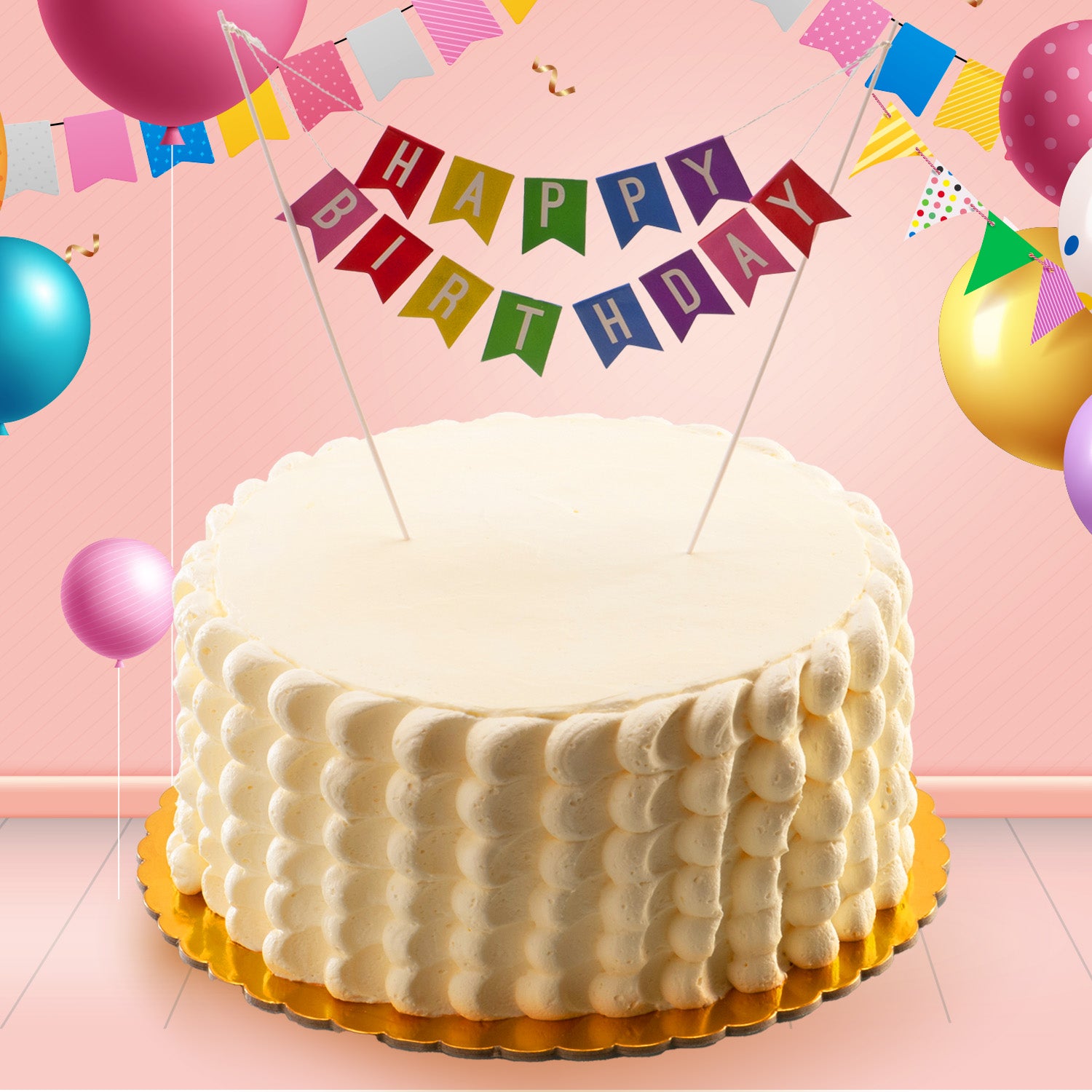 SCALLOPED GOLD CAKE BOARD Ø 25 CM H 3 MM