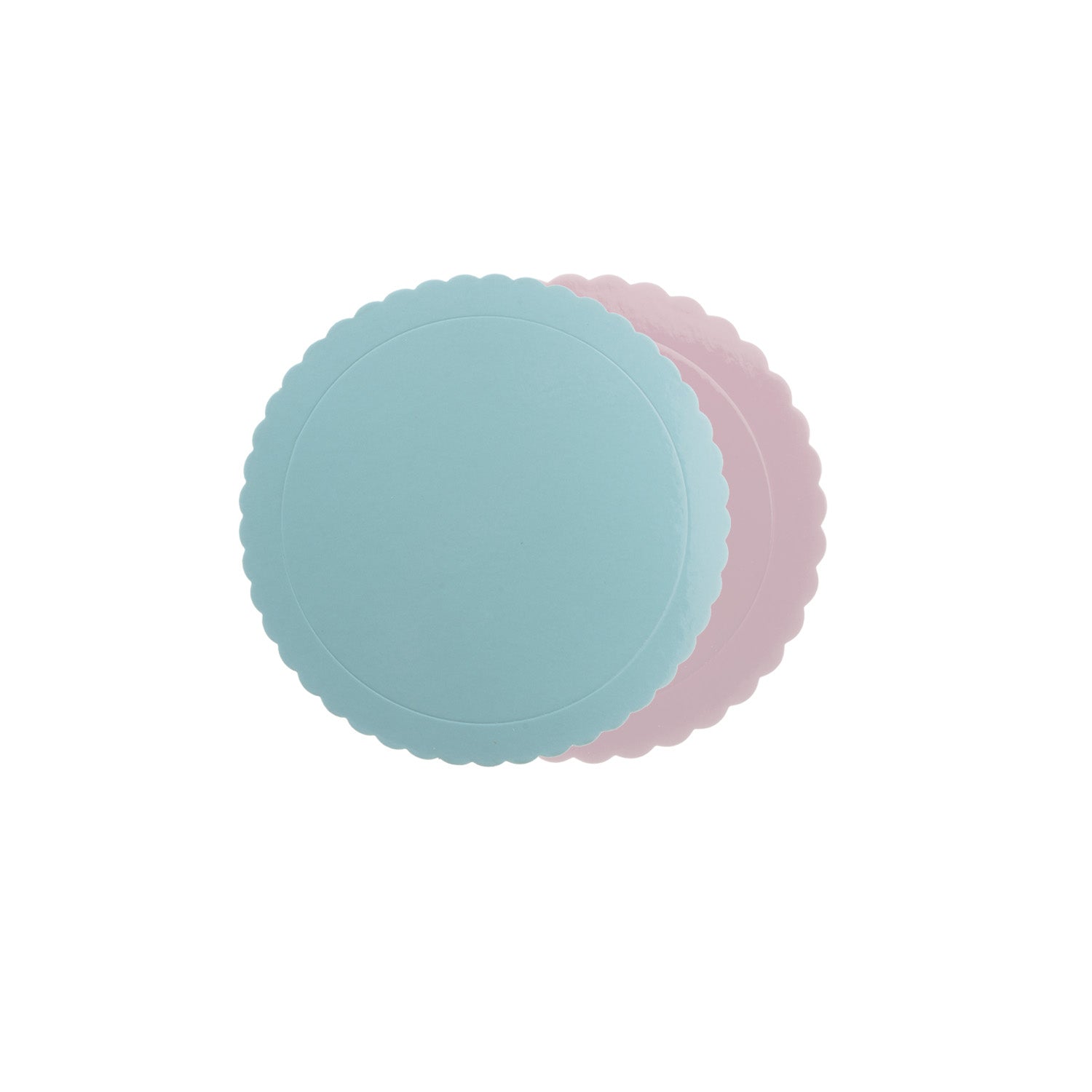 ROUND FLUTED CAKE PLATE BLUE / PINK 3MM Ø 25CM