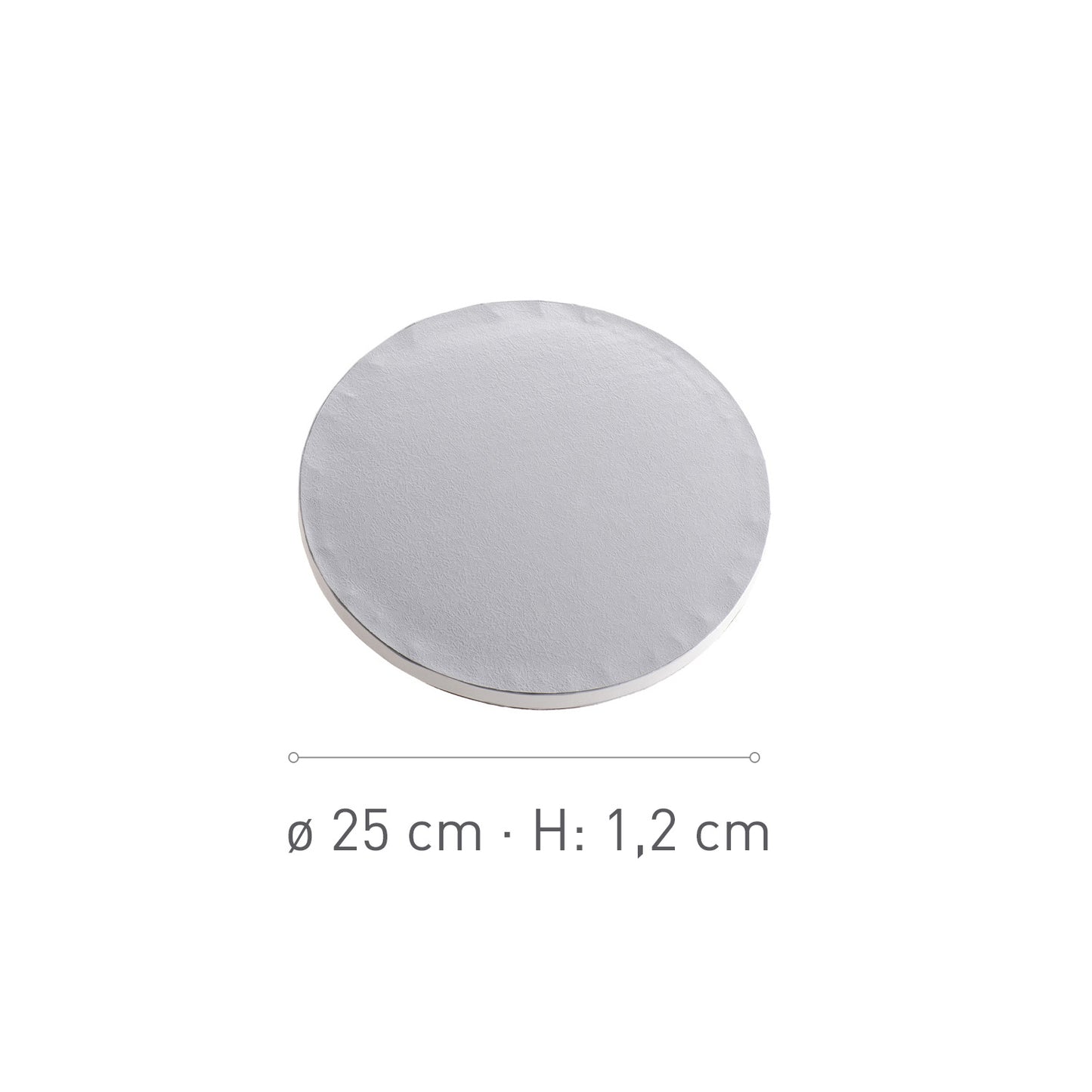 BASE DE TARTA REDONDA BLANCA Ø 25CM H1.2CM