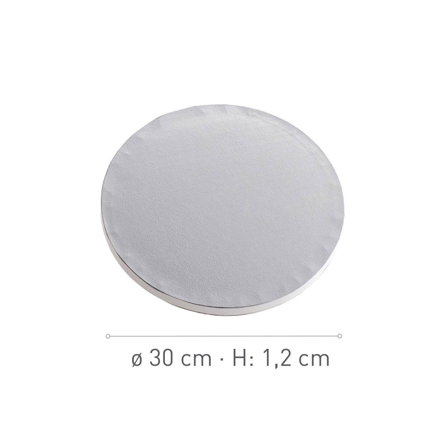 BASE DE GATEAU RONDE BLANCHE Ø 30CM H1.2CM