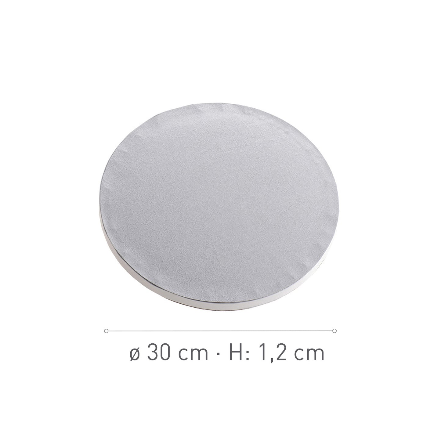 BASE DE GATEAU RONDE BLANCHE Ø 30CM H1.2CM