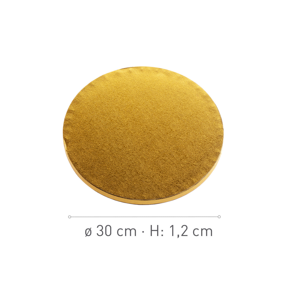 BASE DE BOLO REDONDA DOURADA Ø 30CM H1.2CM