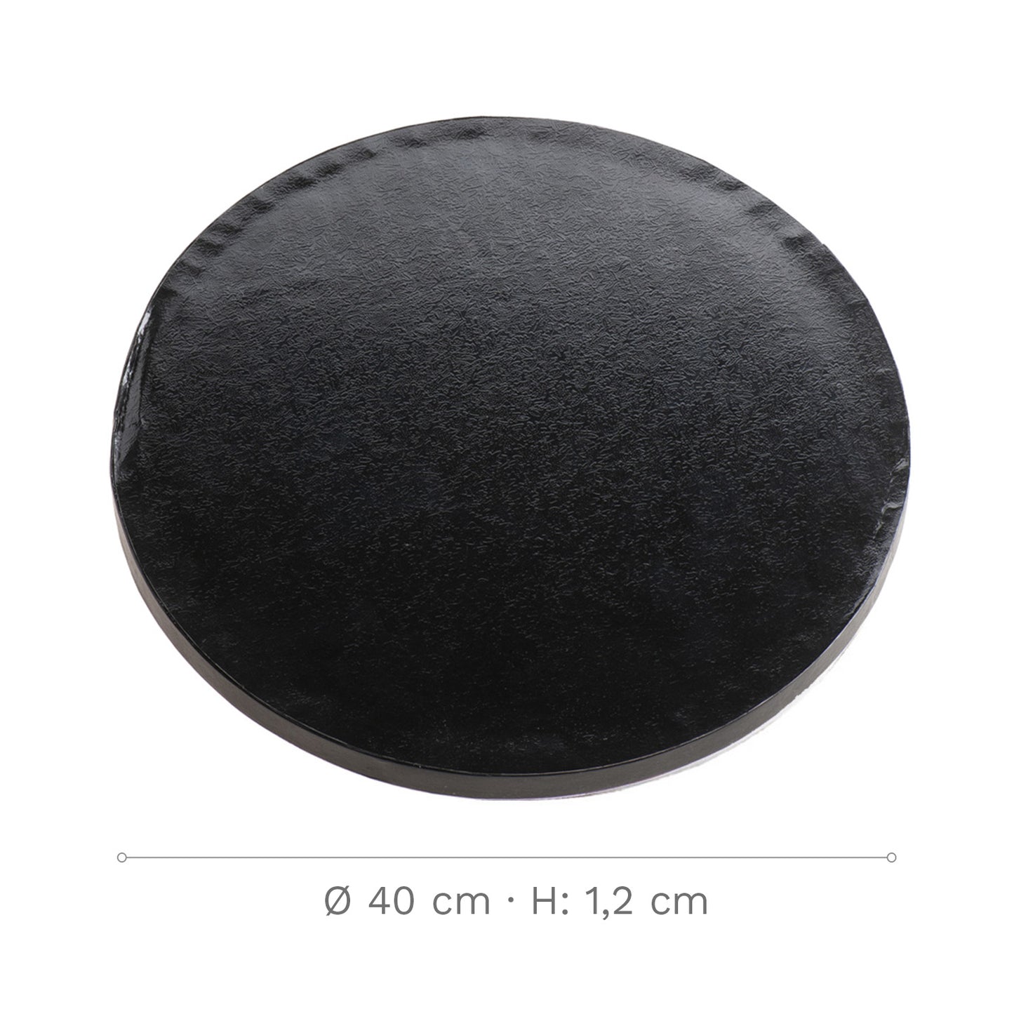BASE DE GÂTEAU RONDE NOIRE 40CM H 1.2CM