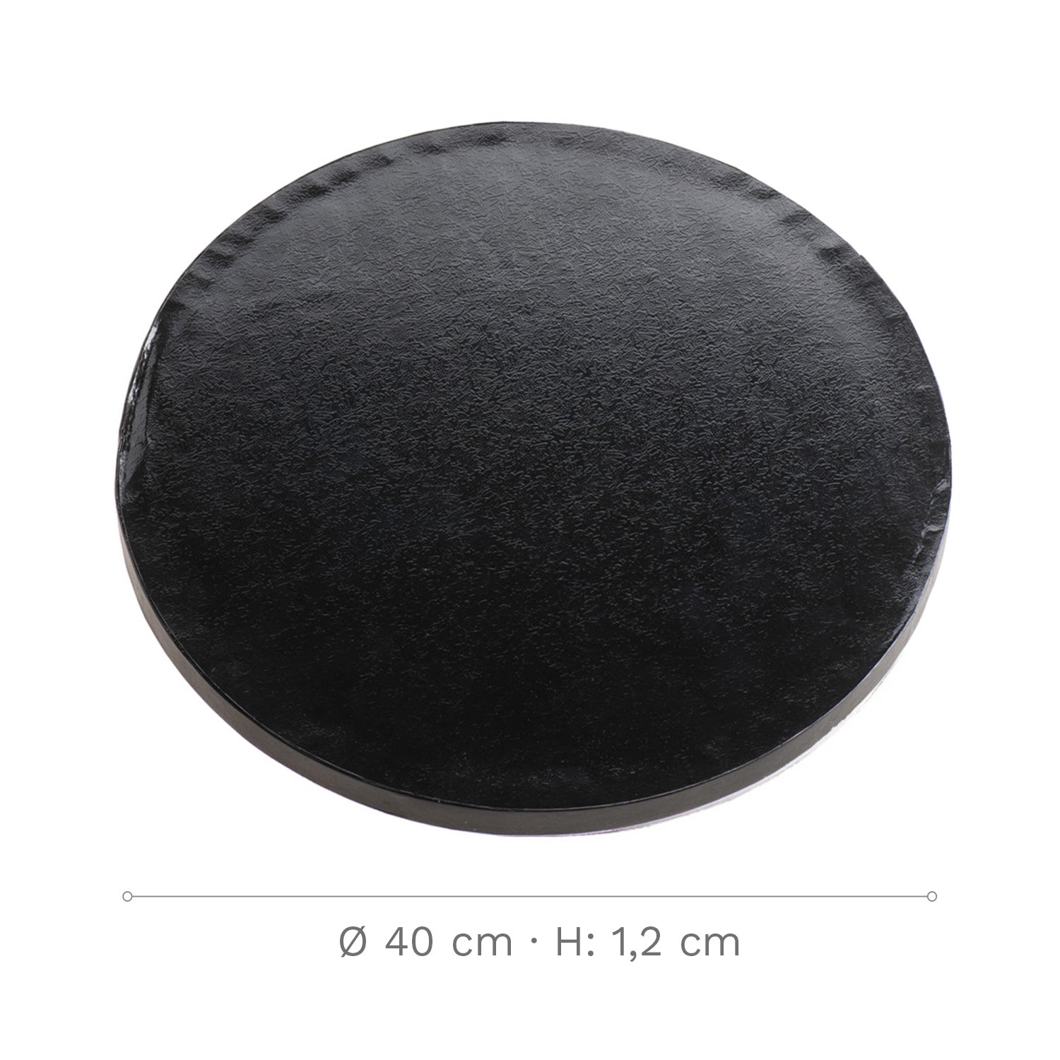 BASE DE BOLO REDONDO PRETO 40CM H1.2CM