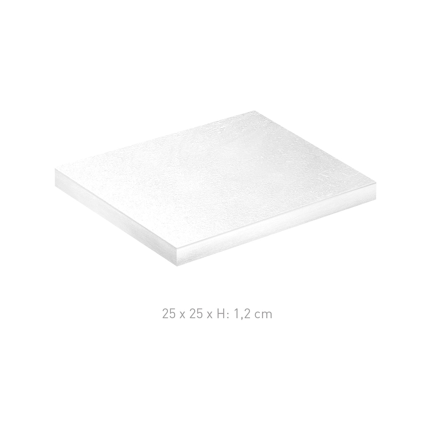 BASE PER TORTA BIANCA QUADRATA 30X30H1.2CM