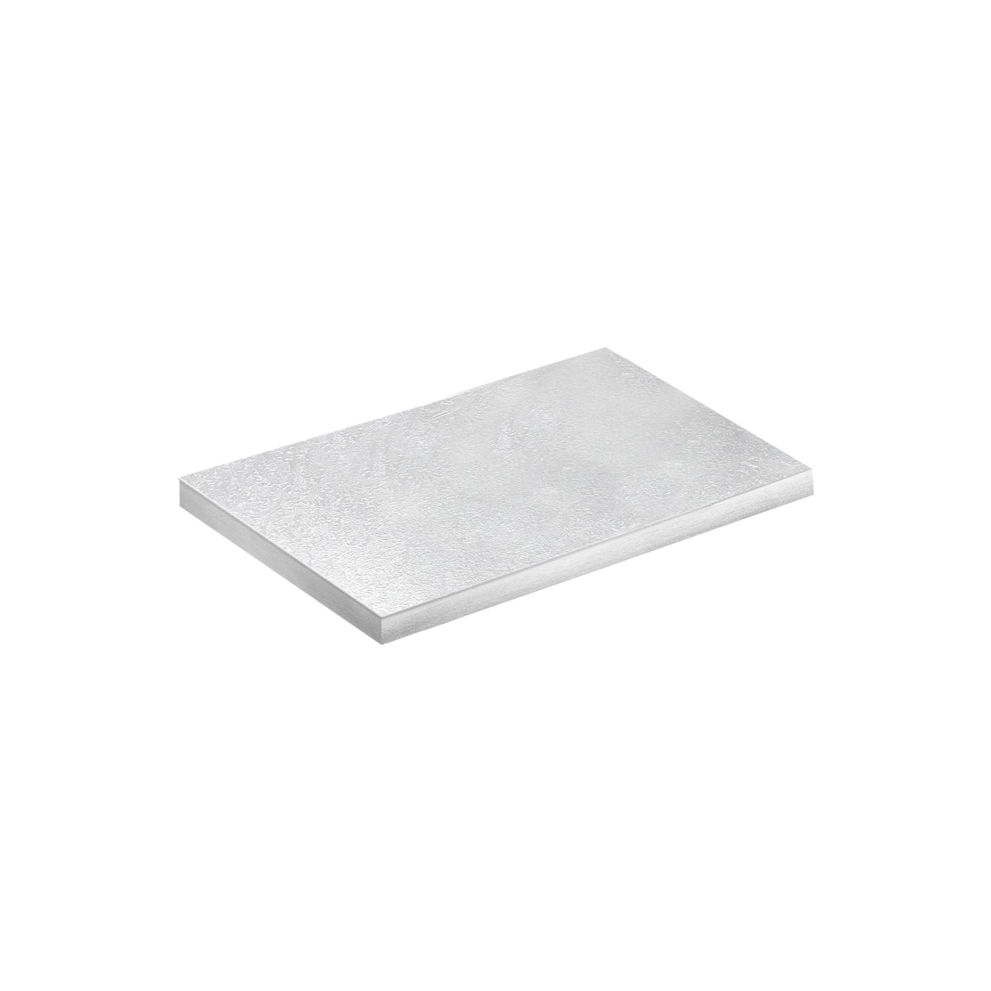 RECTANGULAR CAKE BASE SILVER 20X30H1.2CM