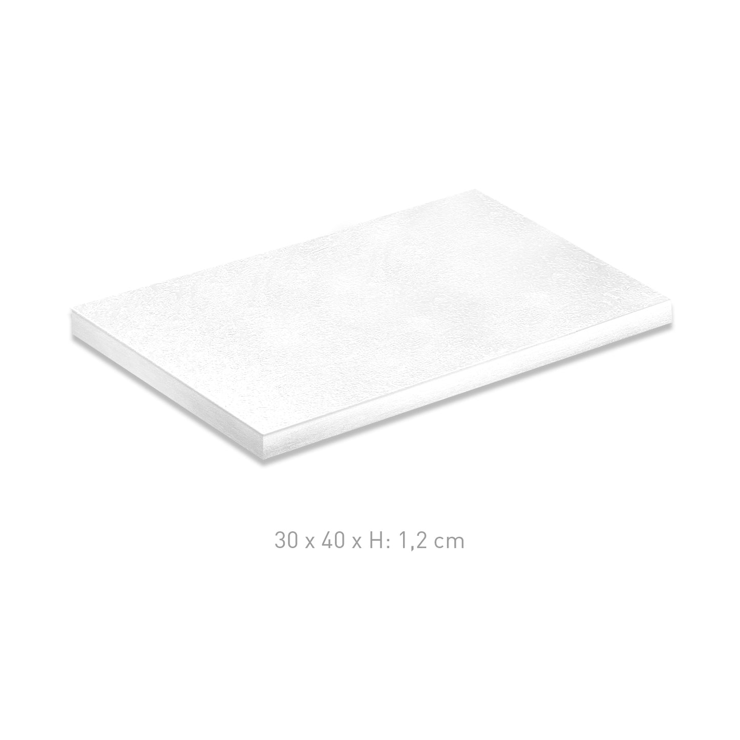 RECTANGULAR CAKE BASE WHITE 30X40CM H1.2CM