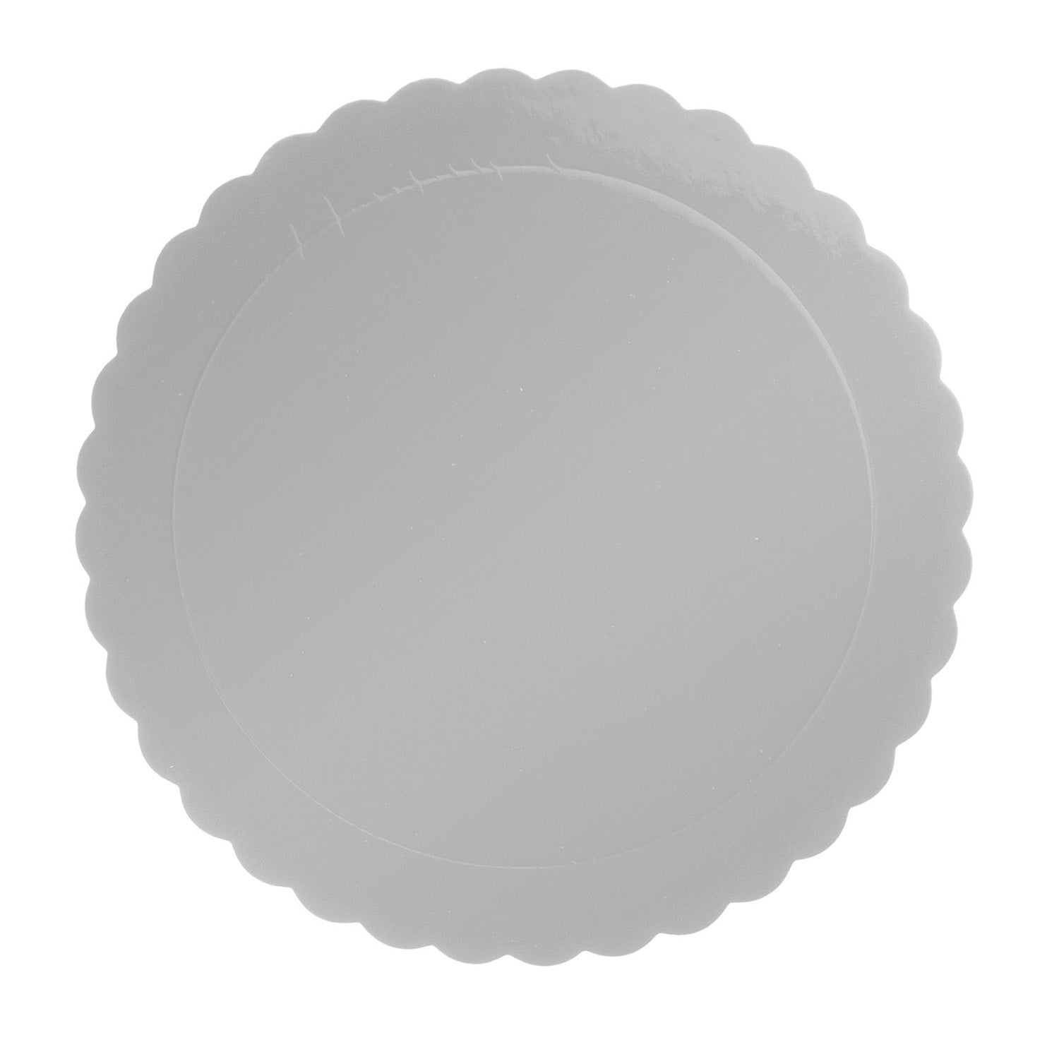 SCALLOPED CAKE BOARD SILVER 3 MM 35CM