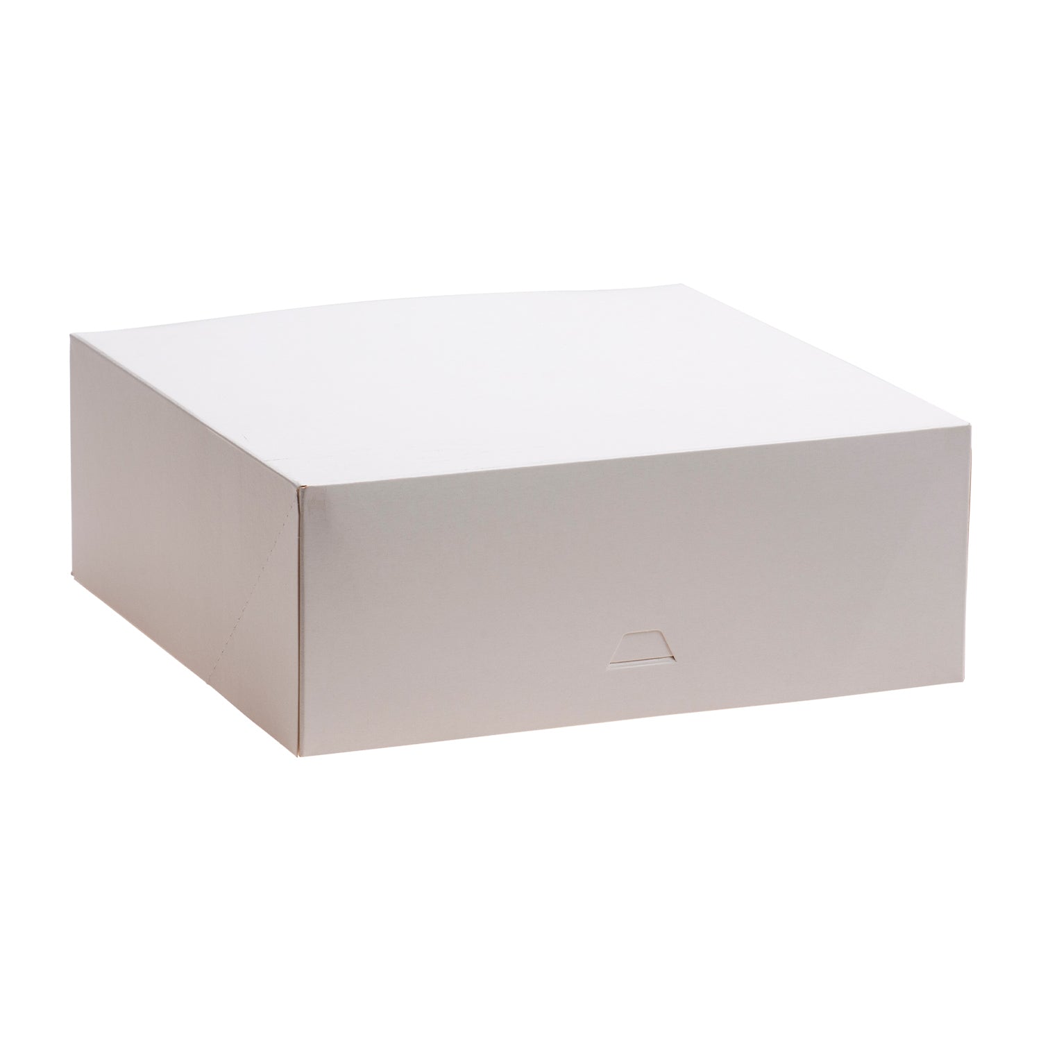WHITE CARDBOARD CAKE BOX 26X26X10CM