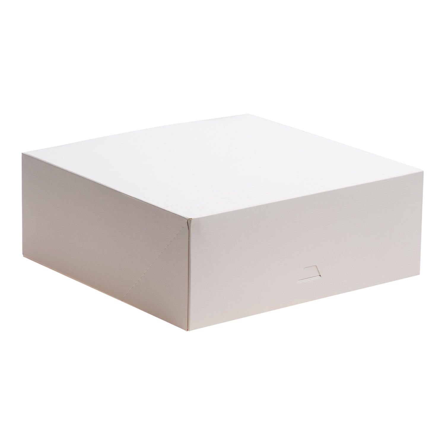 BOÎTE PÂTISSIÈRE EN CARTON BLANC 26X26X10CM