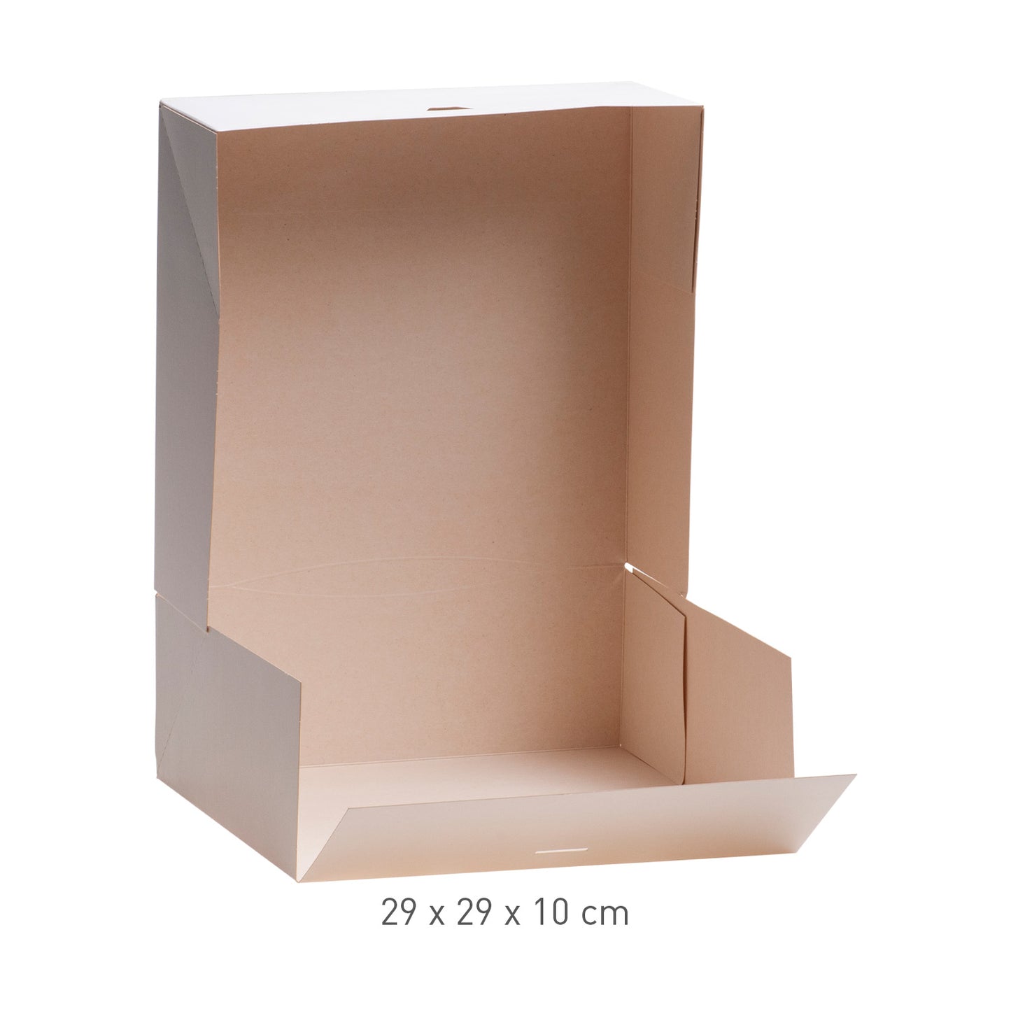 BOÎTE À GÂTEAUX EN CARTON BLANC 29X29X10CM