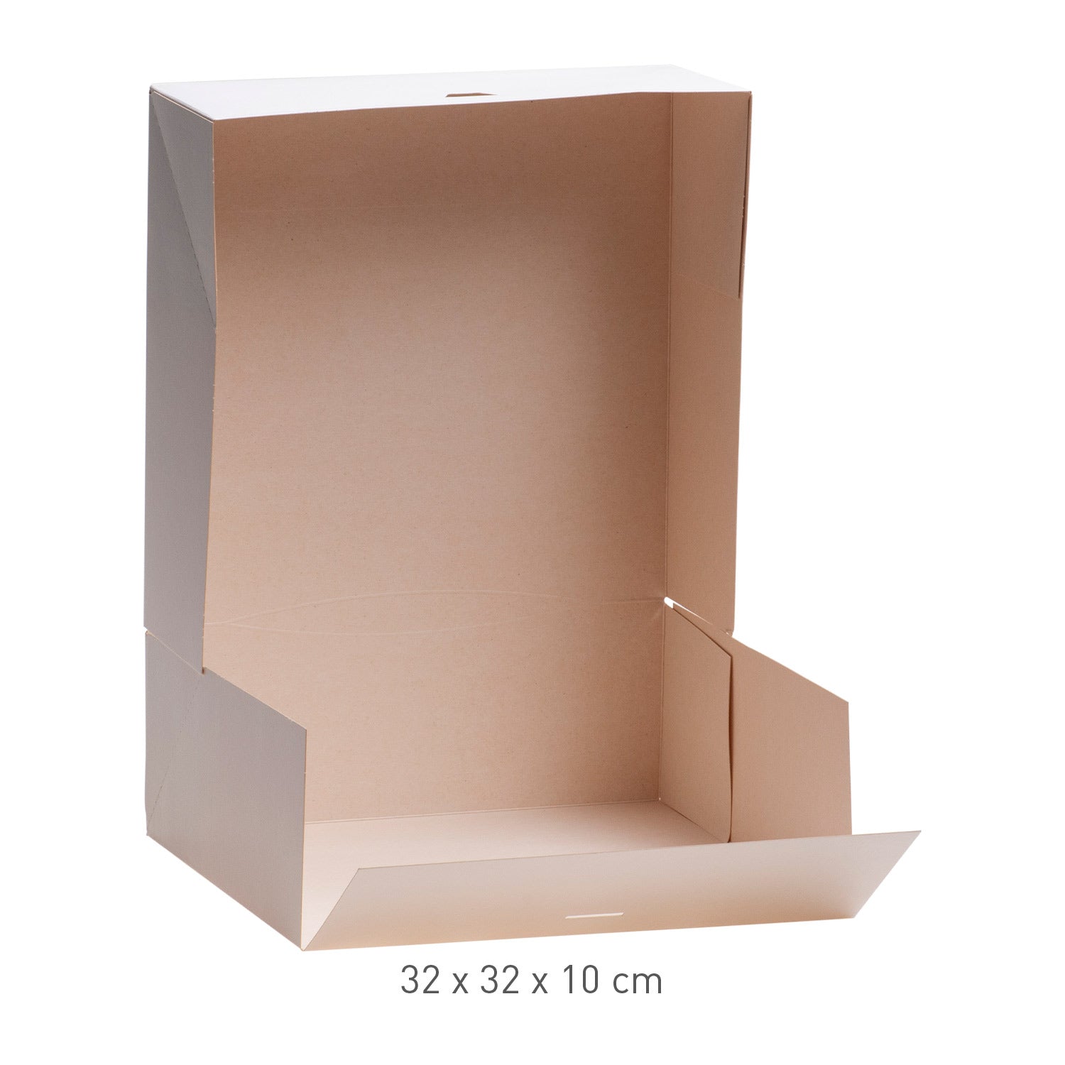 BOÎTE À GÂTEAUX EN CARTON BLANC 32X32X10CM