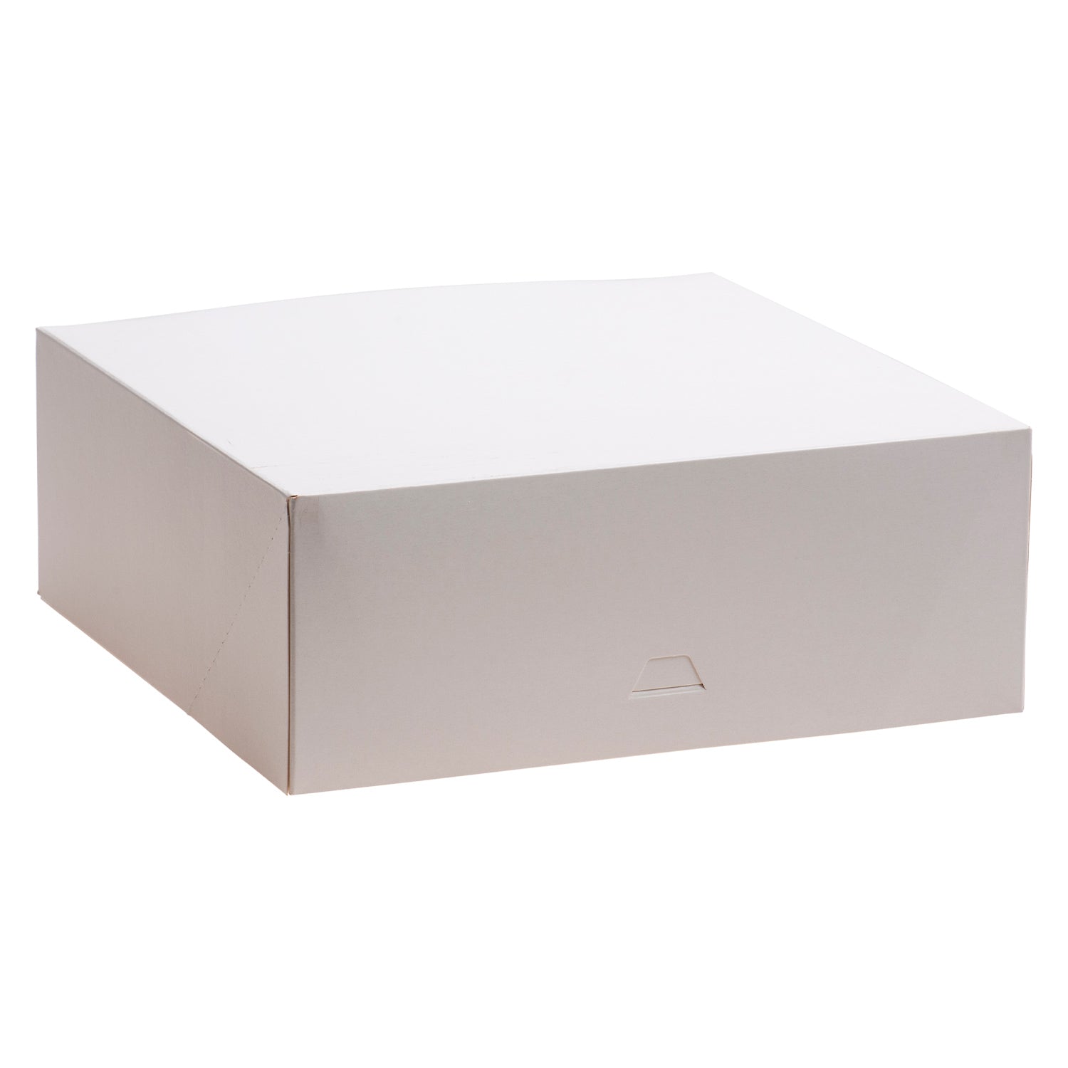 WHITE CARDBOARD CAKE BOX 32X32X10CM