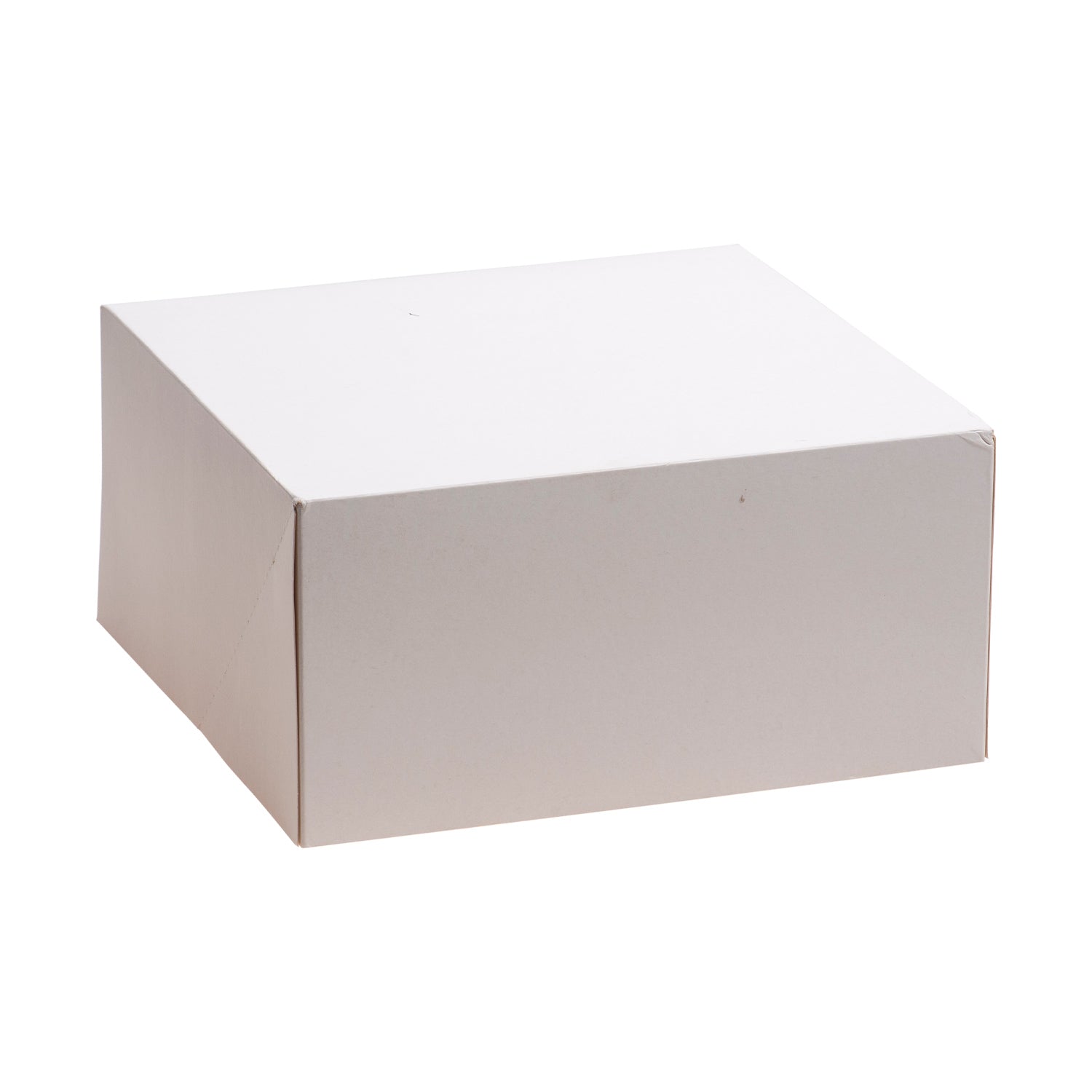 WHITE CARDBOARD CAKE BOX  26X26X13CM