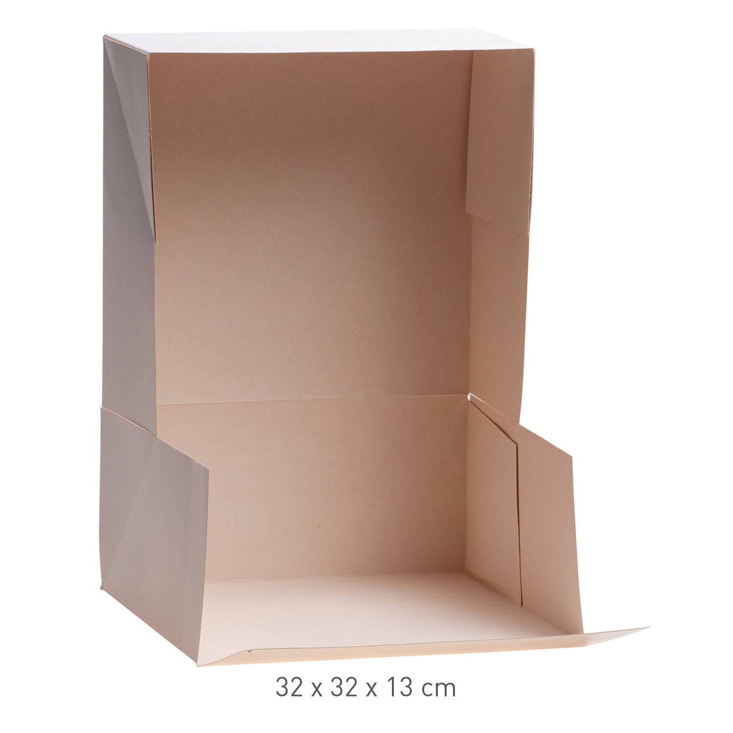 SCATOLA PER DOLCI IN CARTONE BIANCO 32X32X13CM