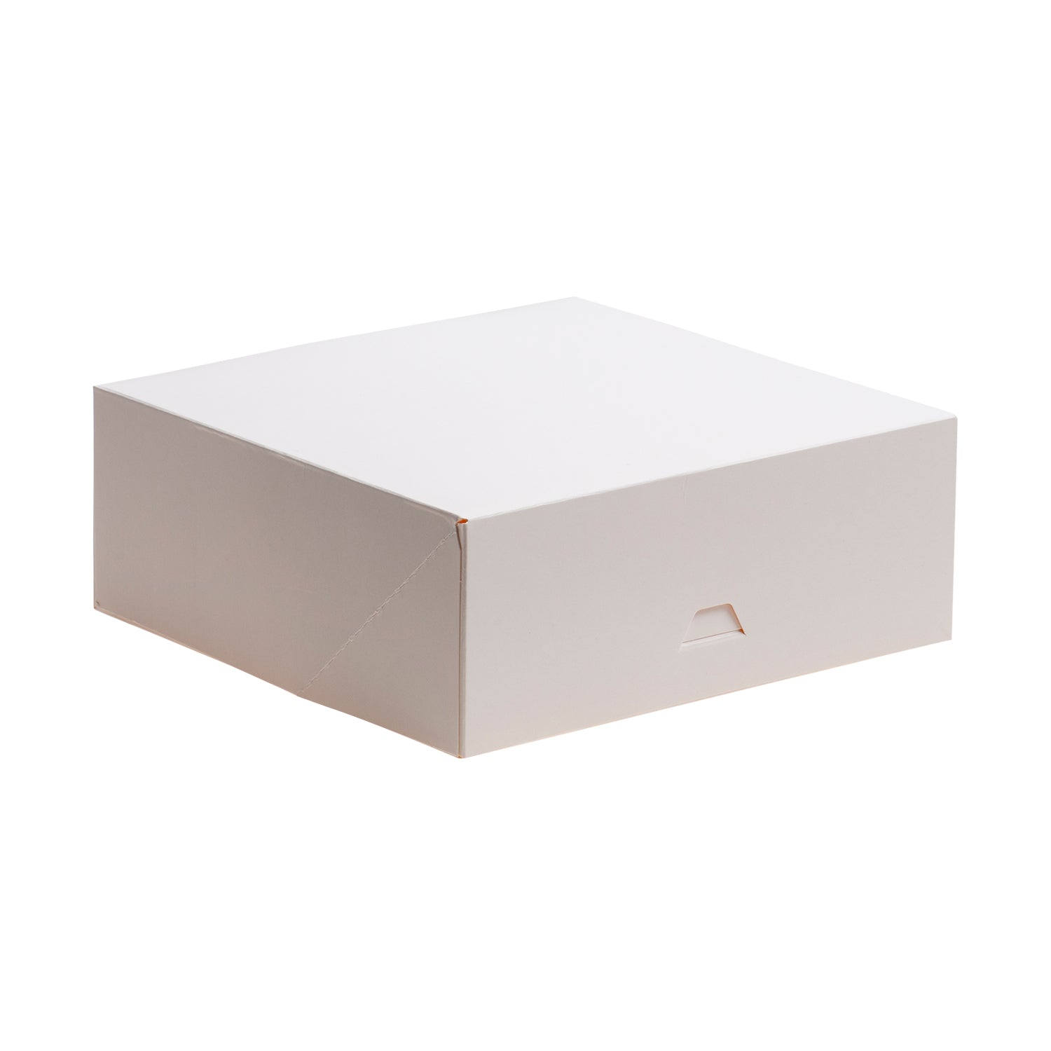 WHITE CARDBOARD CAKE BOX   22X22X8CM