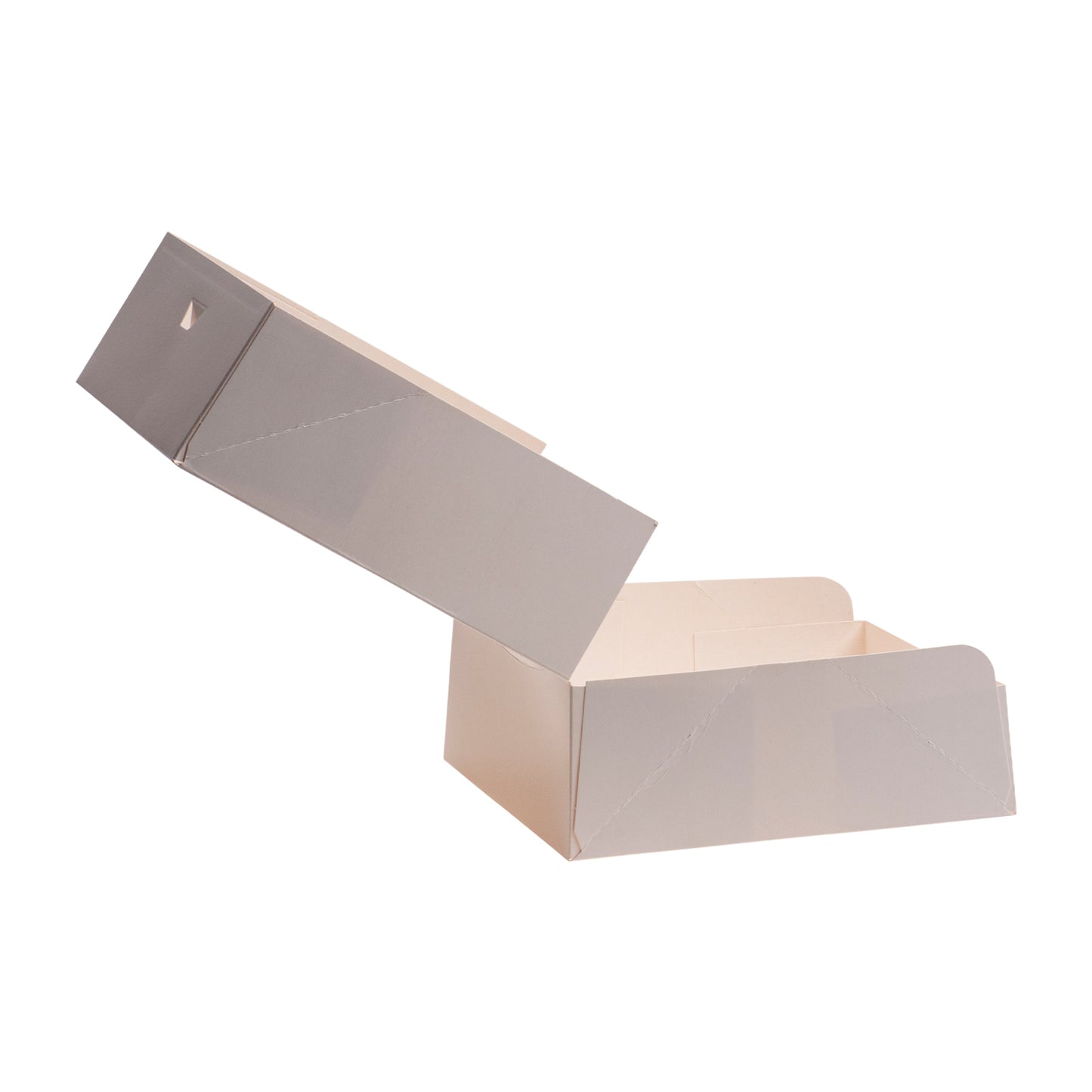 BOÎTE À GÂTEAUX EN CARTON BLANC 25X25X8CM