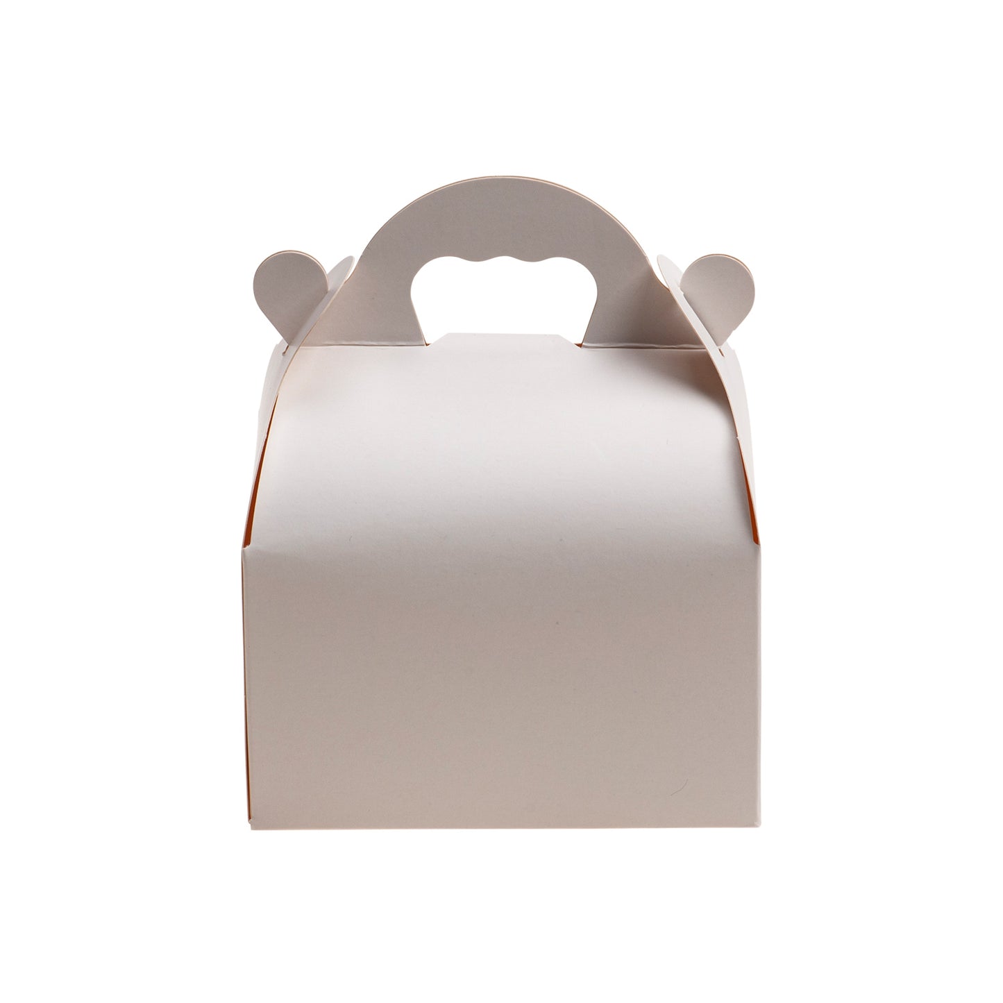 WHITE CARDBOARD CAKE BOX WITH HANDLES 10X12X7CM