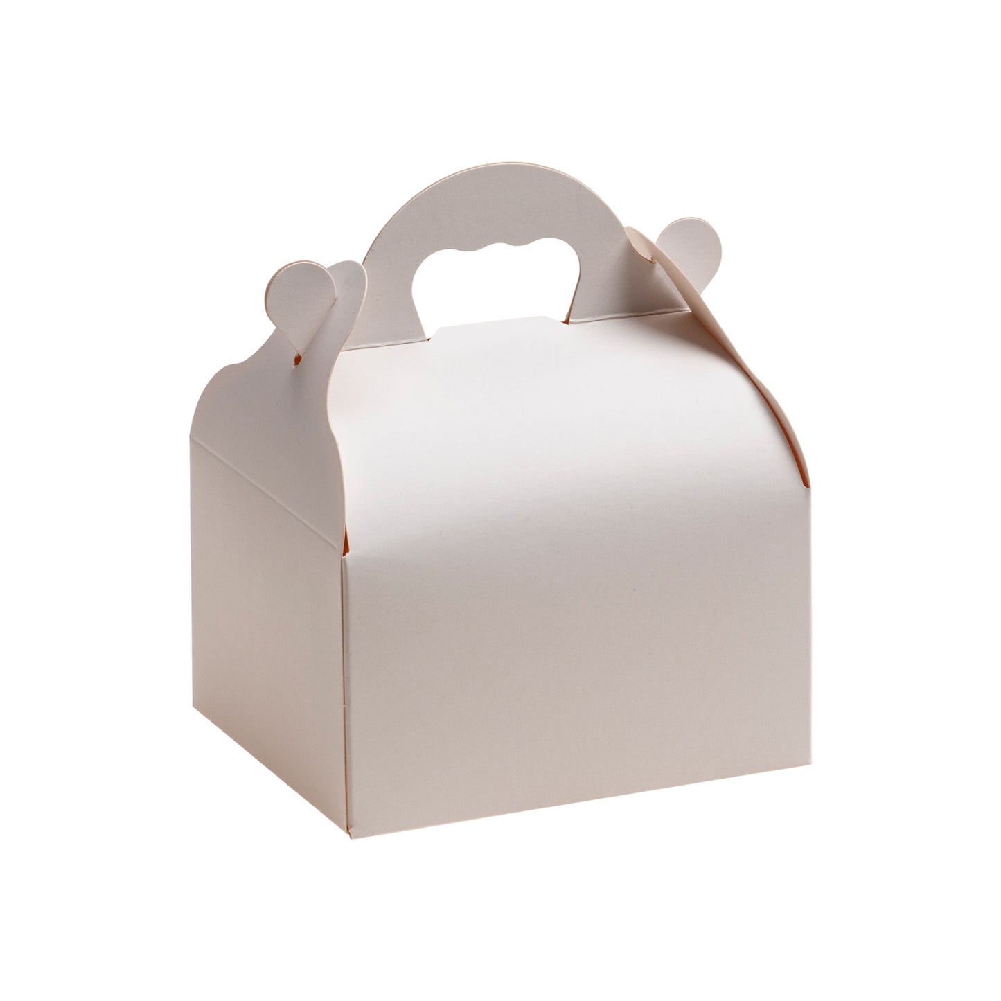 CAJA BLANCA CARTÓN CON ASAS DE PASTELERÍA 10X12X7CM