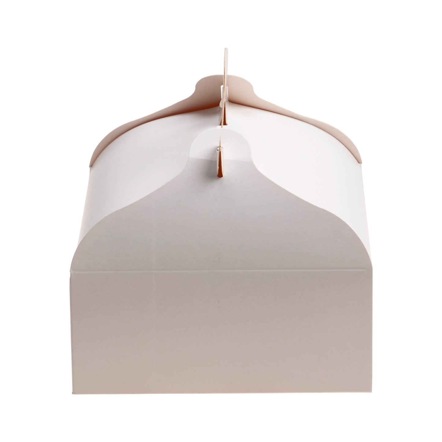 CAJA BLANCA CARTÓN CON ASAS DE PASTELERÍA 16X18X7CM