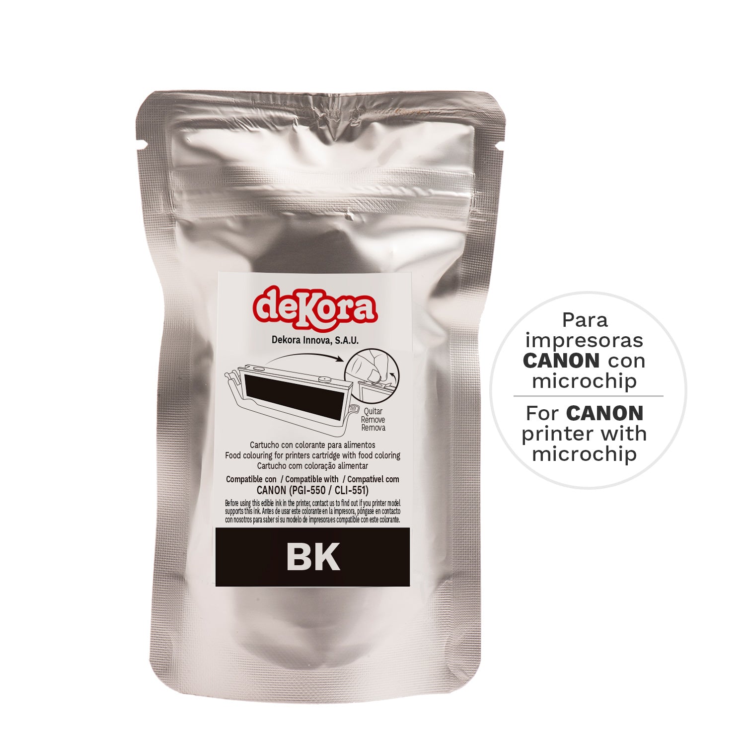 EDIBLE INK PGI-550+CLI-551 WIDE BLACK