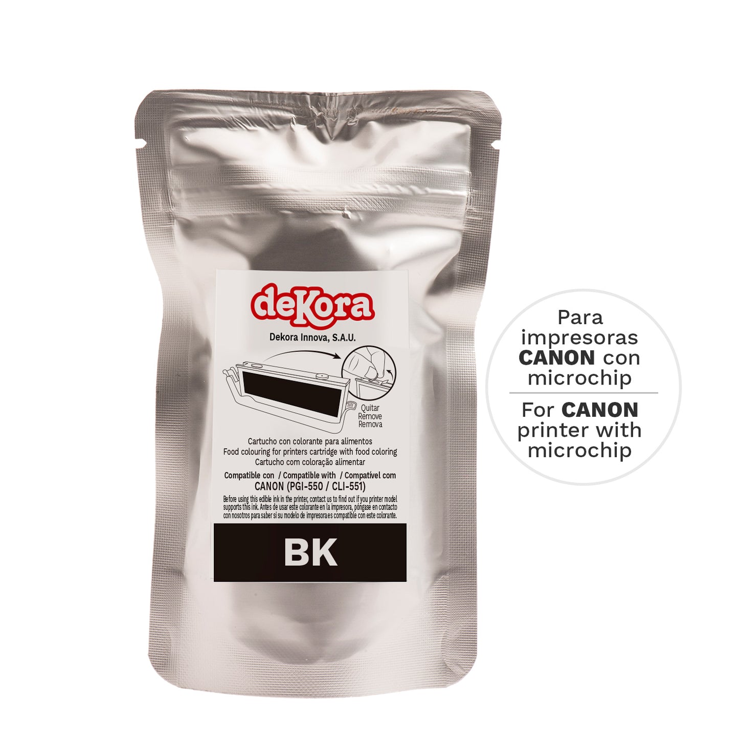 EDIBLE INK PGI-550+CLI-551 WIDE BLACK