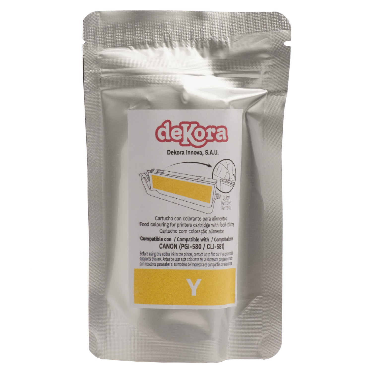 CARTUCHO DE TINTA COMESTÍVEL AMARELLO CANON PGI580