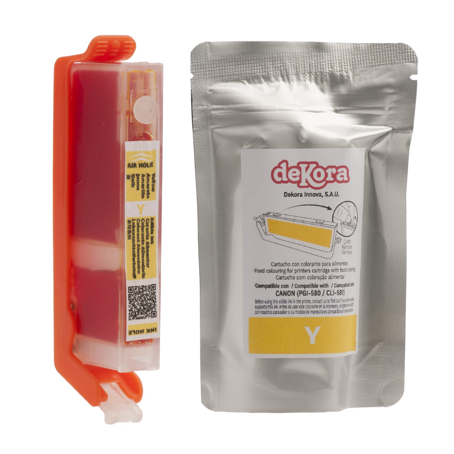 CARTUCCE D'INCHIOSTRO COMMESTIBILE GIALLO CANON PGI580