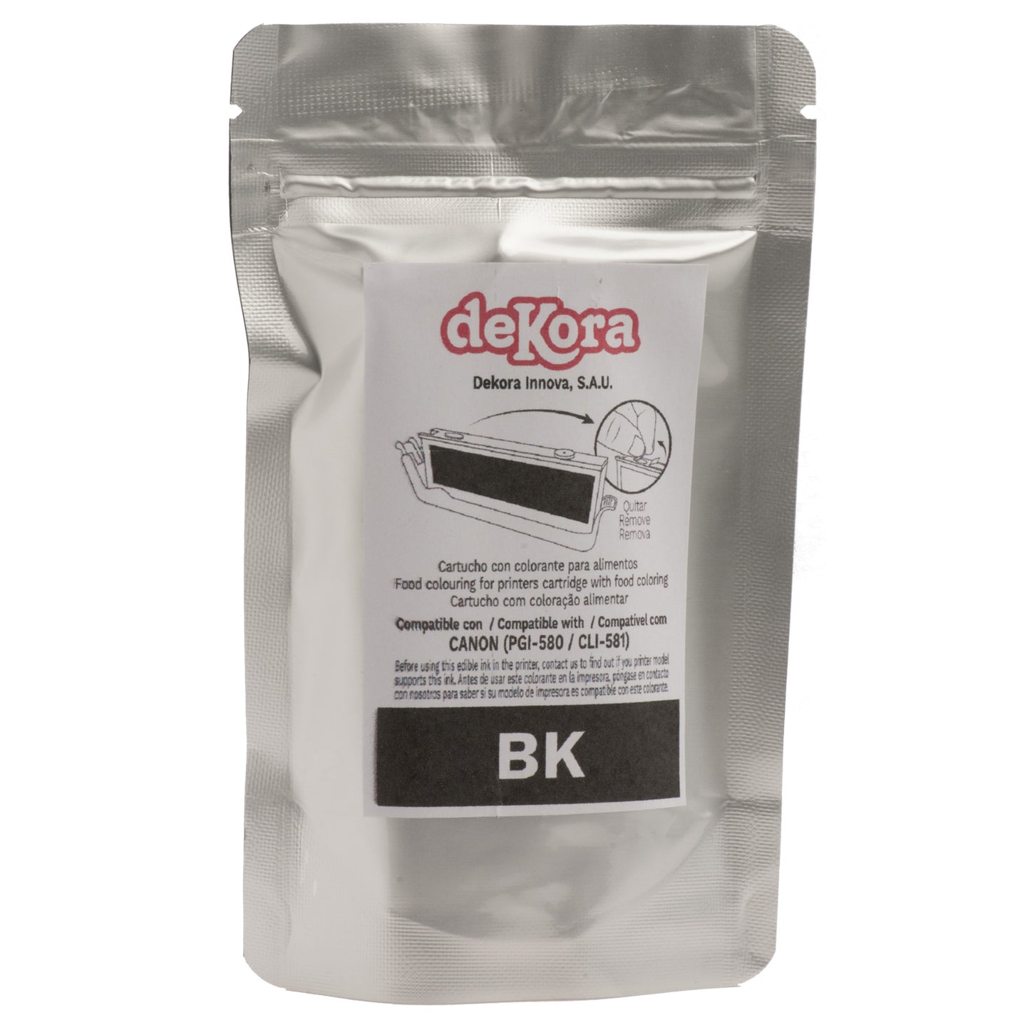 BLACK EDIBLE INK CARTRIDGE FOR CANON PGI580