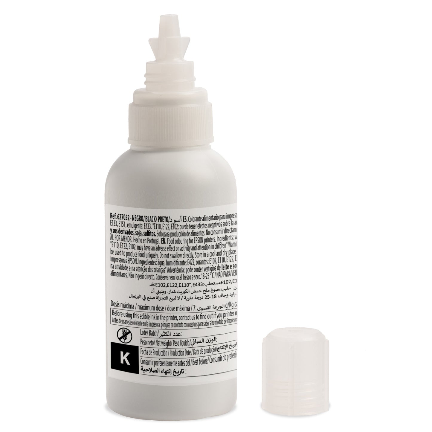 FLACONE INCHIOSTRO NERO COMPATIBILIE EPSON EKOTANK 100CC