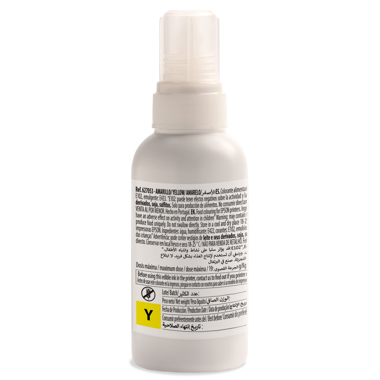 FLACONE INCHIOSTRO GIALLO COMPATIBILIE EPSON EKOTANK 100CC