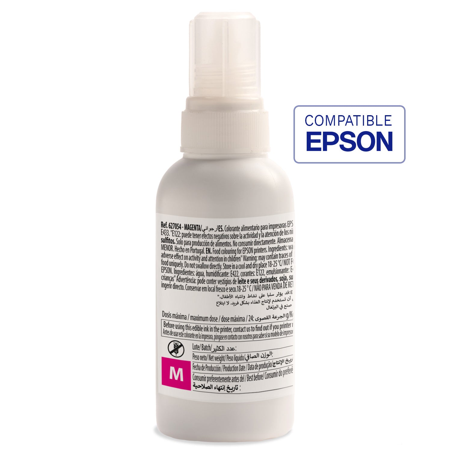 MAGENTA INK BOTTLE COMPATIBLE EPSON EKOTANK 100CC