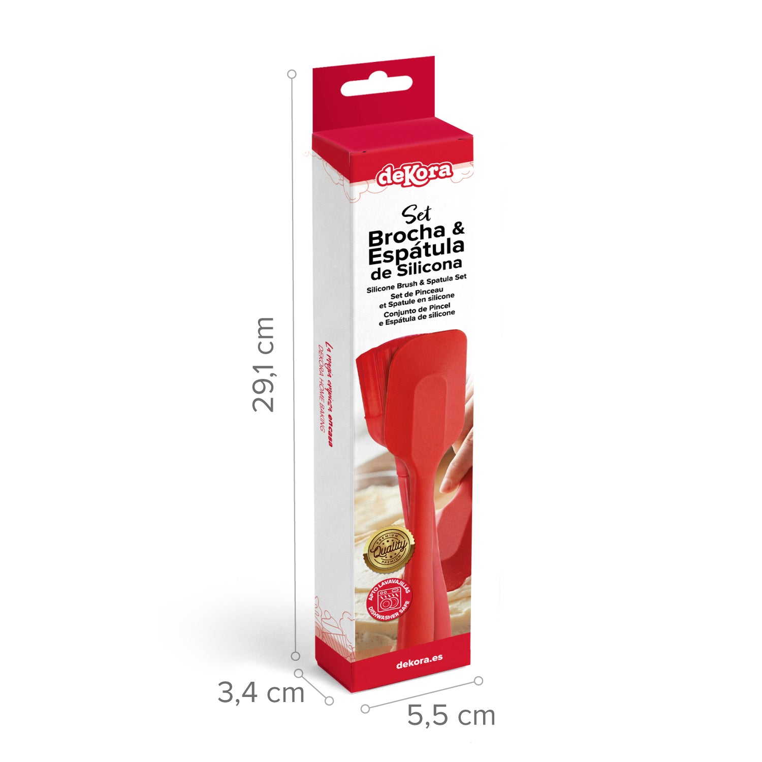 SET BROCHA Y ESPATULA DE SILICONA DEKORA HOME BAKING