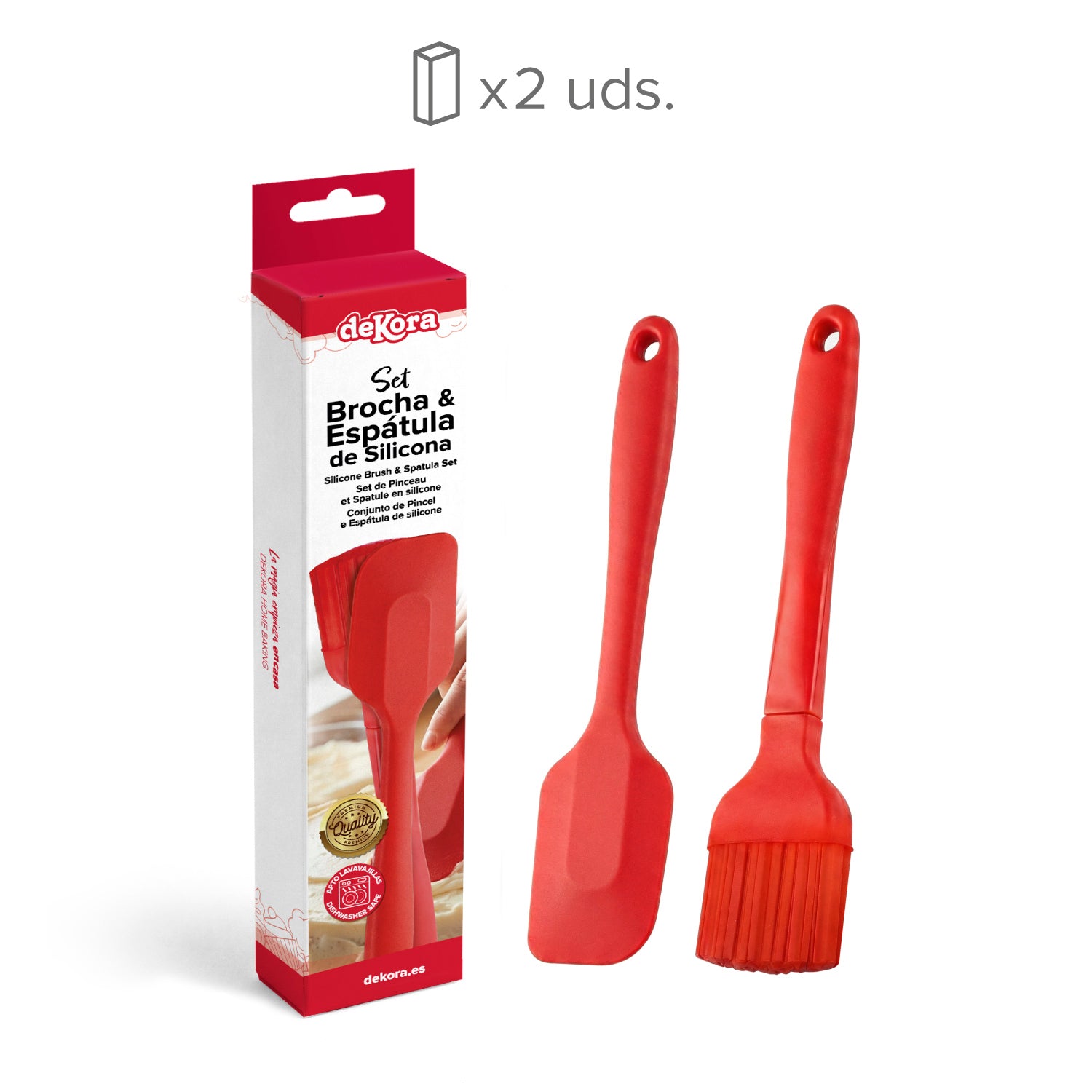 SET BROCHA Y ESPATULA DE SILICONA DEKORA HOME BAKING