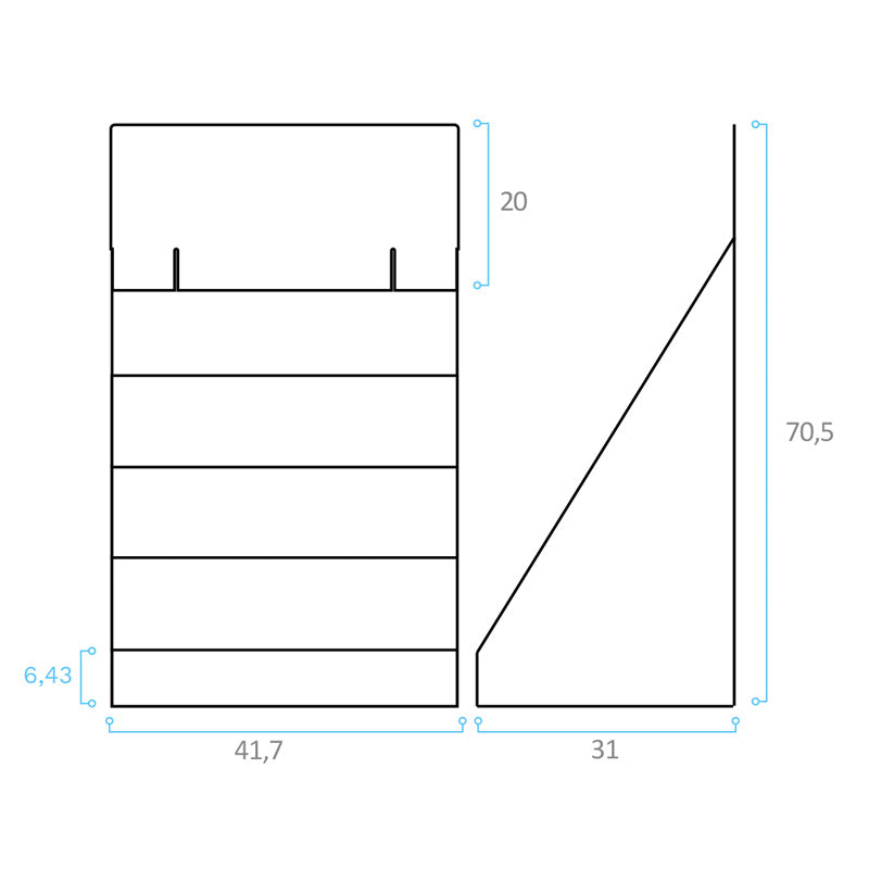 PRESENTOIR CARTON POUR COMPTOIR DISQUES COMESTIBLES 420 x 220 x 50 MM