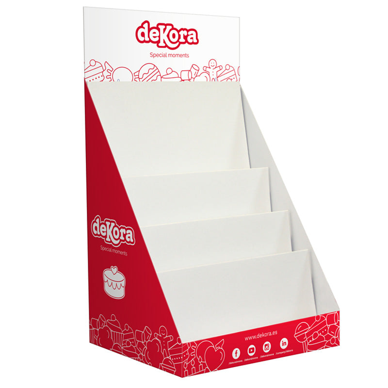 PRESENTOIR CARTON POUR COMPTOIR DISQUES COMESTIBLES 420 x 220 x 50 MM
