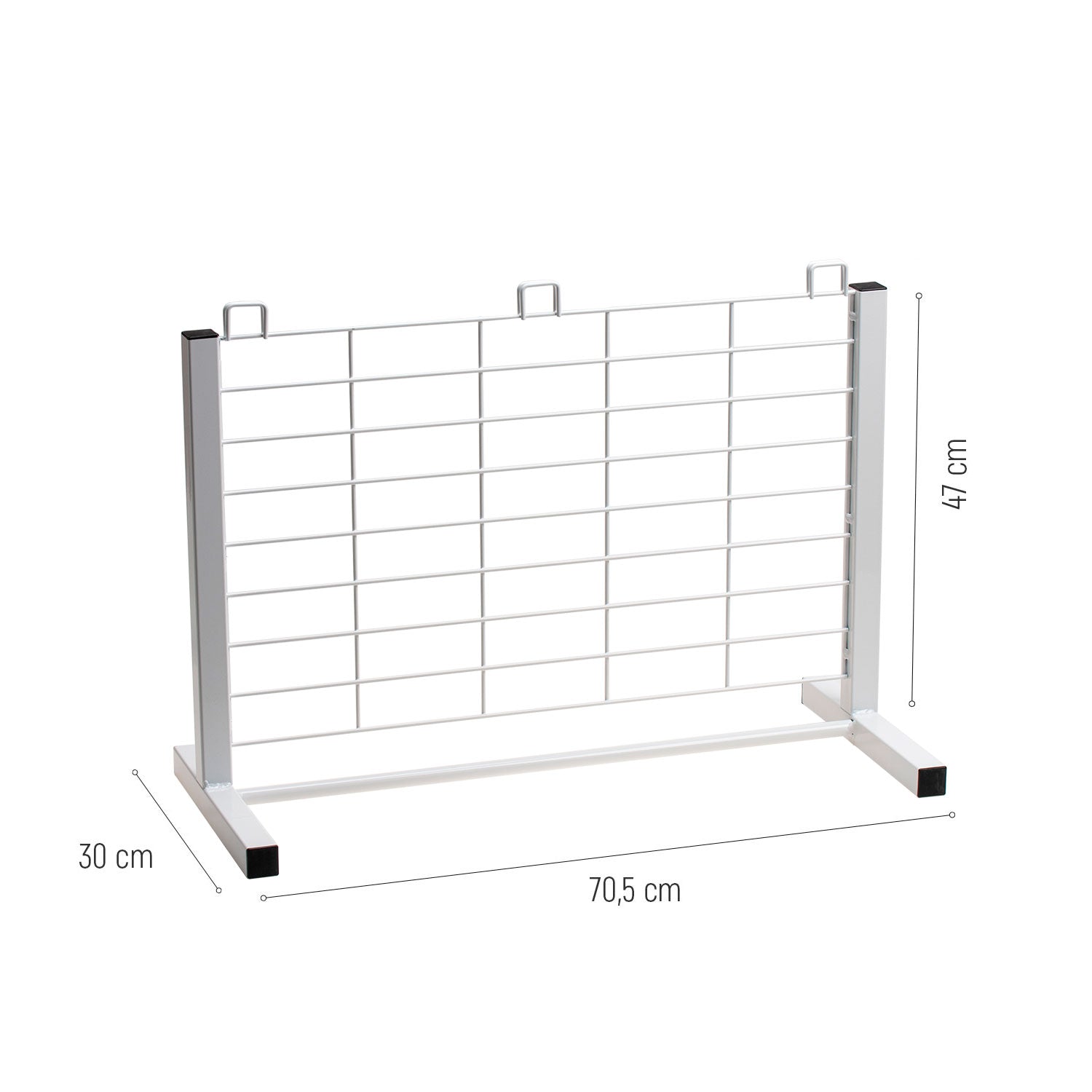 EXPOSITOR SOBREMESA DE METAL CON REJILLA 705X300X470MM