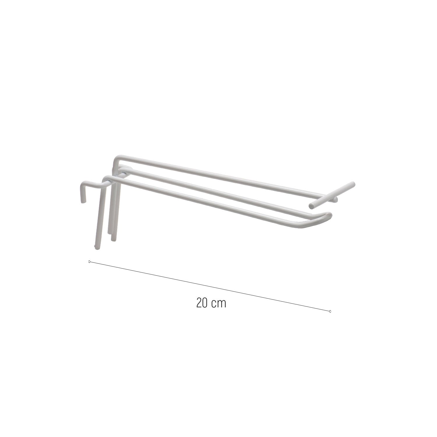 GANCHOS PORTA PREÇOS METALICOS PARA EXPOSITORES 20CM