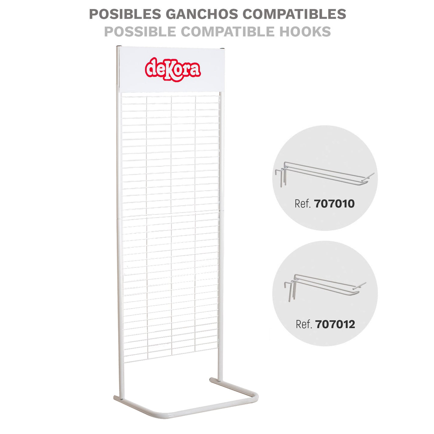 EXPOSITOR METÁLICO DE SUELO CON REJILLA 580X350X1650MM