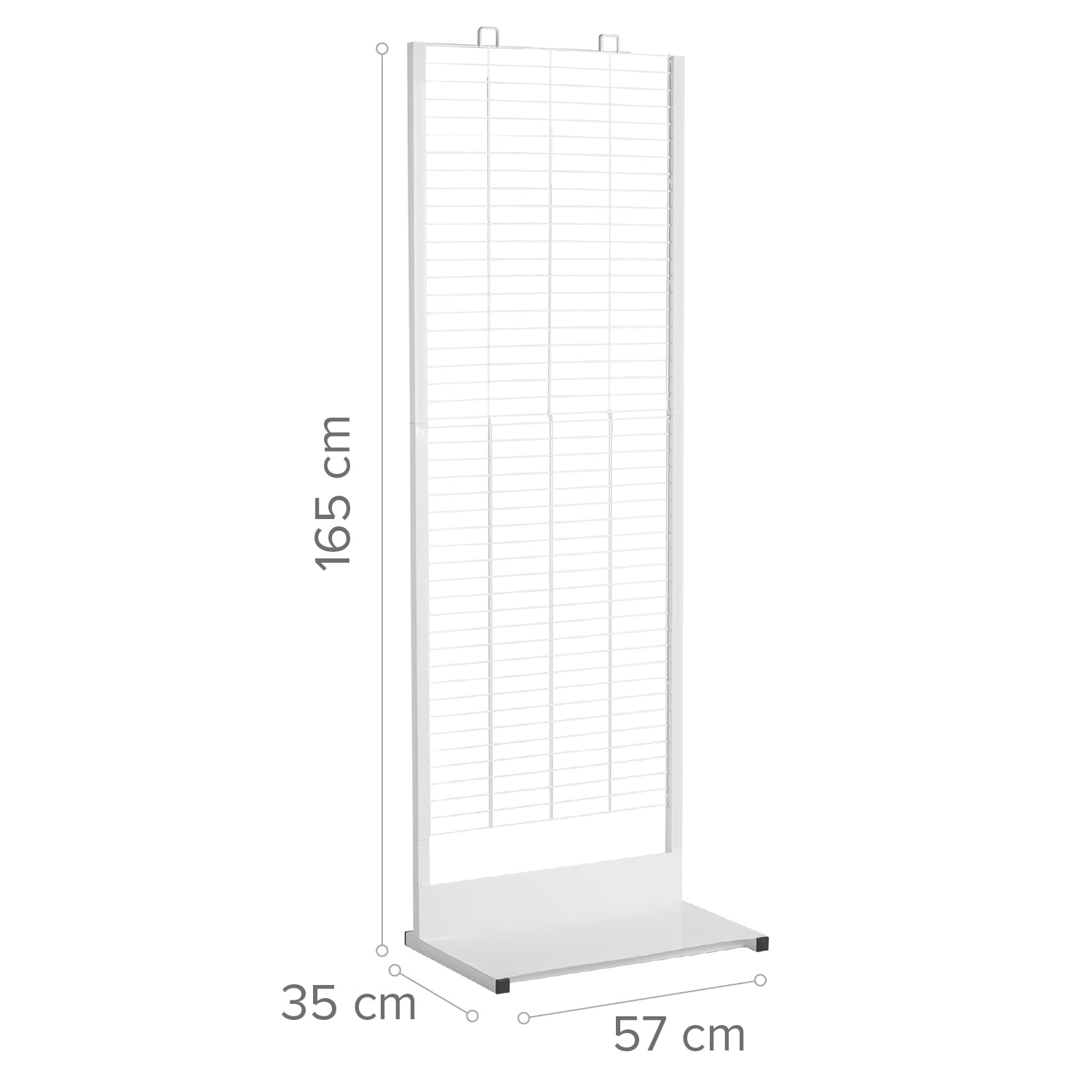 EXPOSITOR METALICO DE PISO PAREDE 570X350X1650 MM