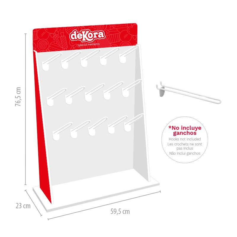 EXPOSITOR SOBRE MESA SIN GANCHOS 59,5 x 23 x 76,5 CM