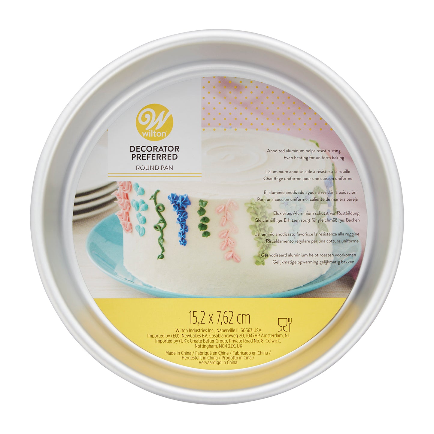 WILTON MOLDE DECORATOR PREFERRED REDONDO  Ø 15 X 7,5 CM
