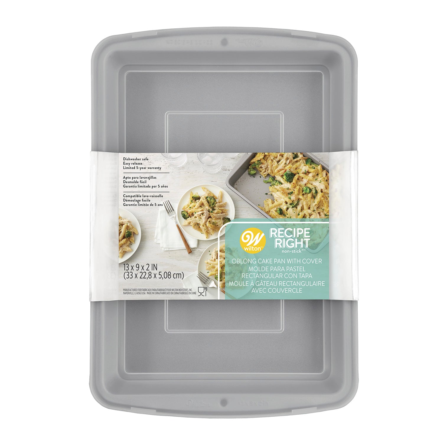 WILTON RECIPERIGHT® FORMA RETANGULAR COM TAMPA 32,5X22,5X5CM