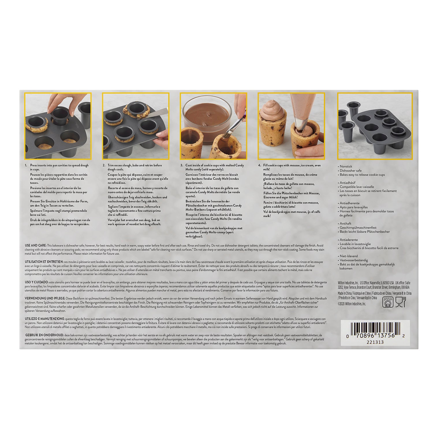 WILTON COOKIE SHOT GLASS PAN 23.6X6.7X15CM