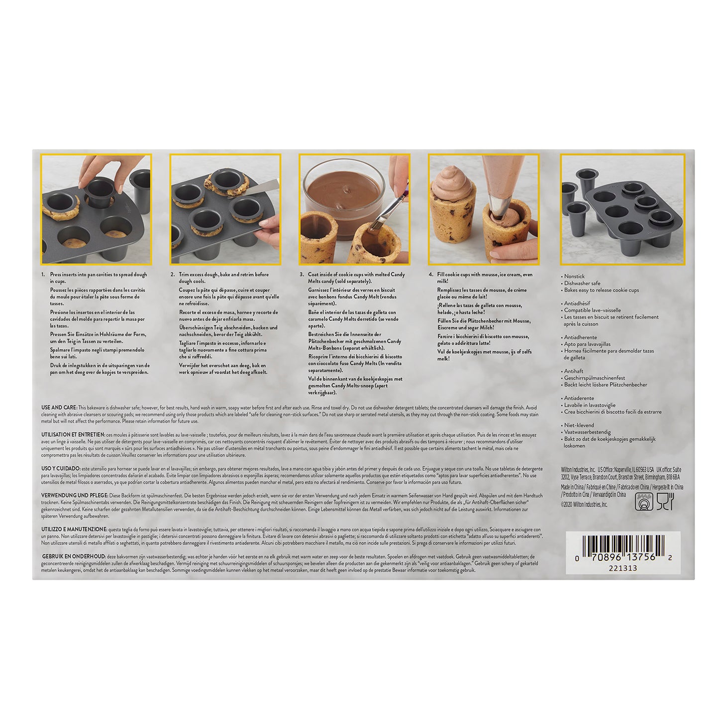 WILTON COOKIE SHOT GLASS PAN 23.6X6.7X15CM