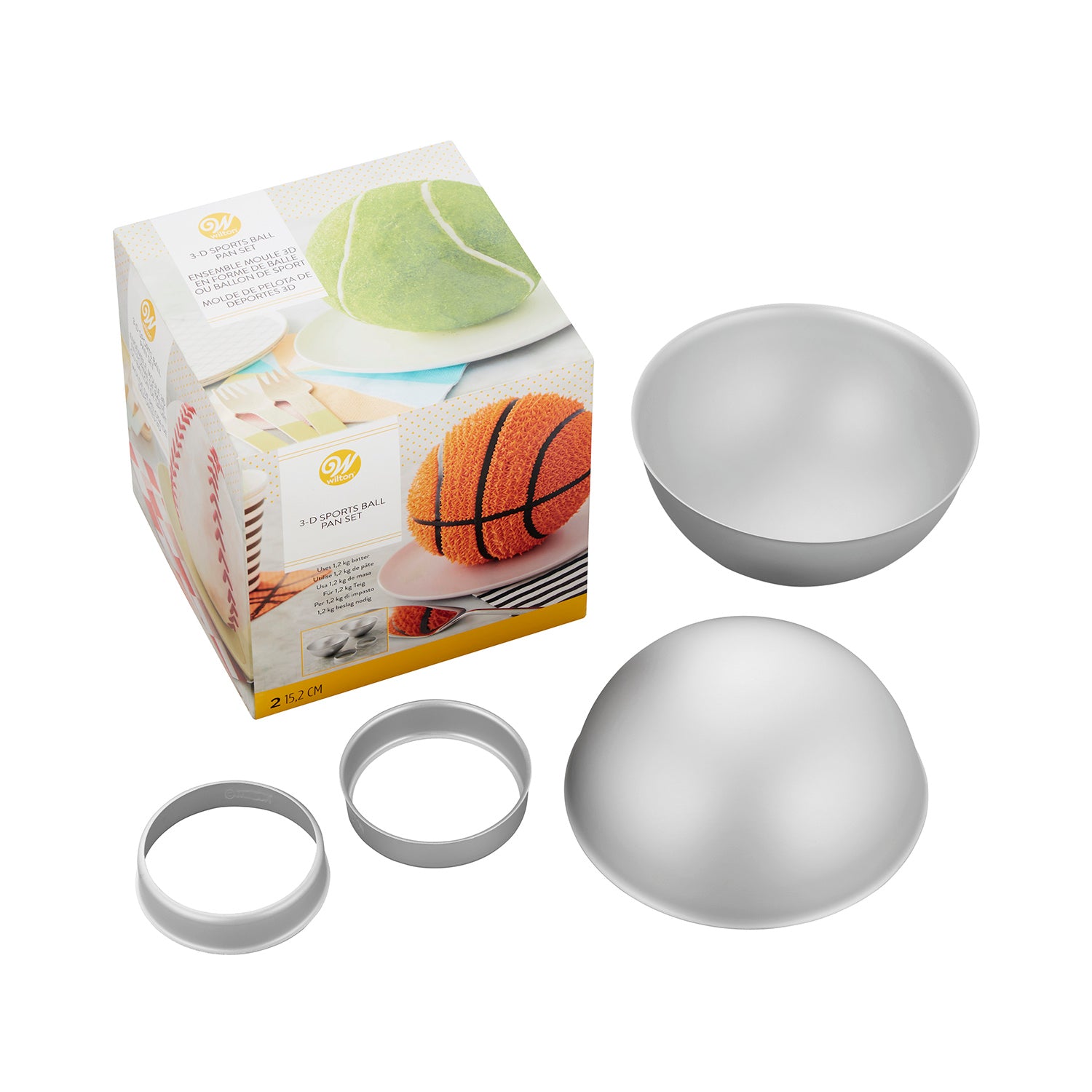 WILTON MOLDES SET PARA BALONES O PELOTAS 4 PIEZAS