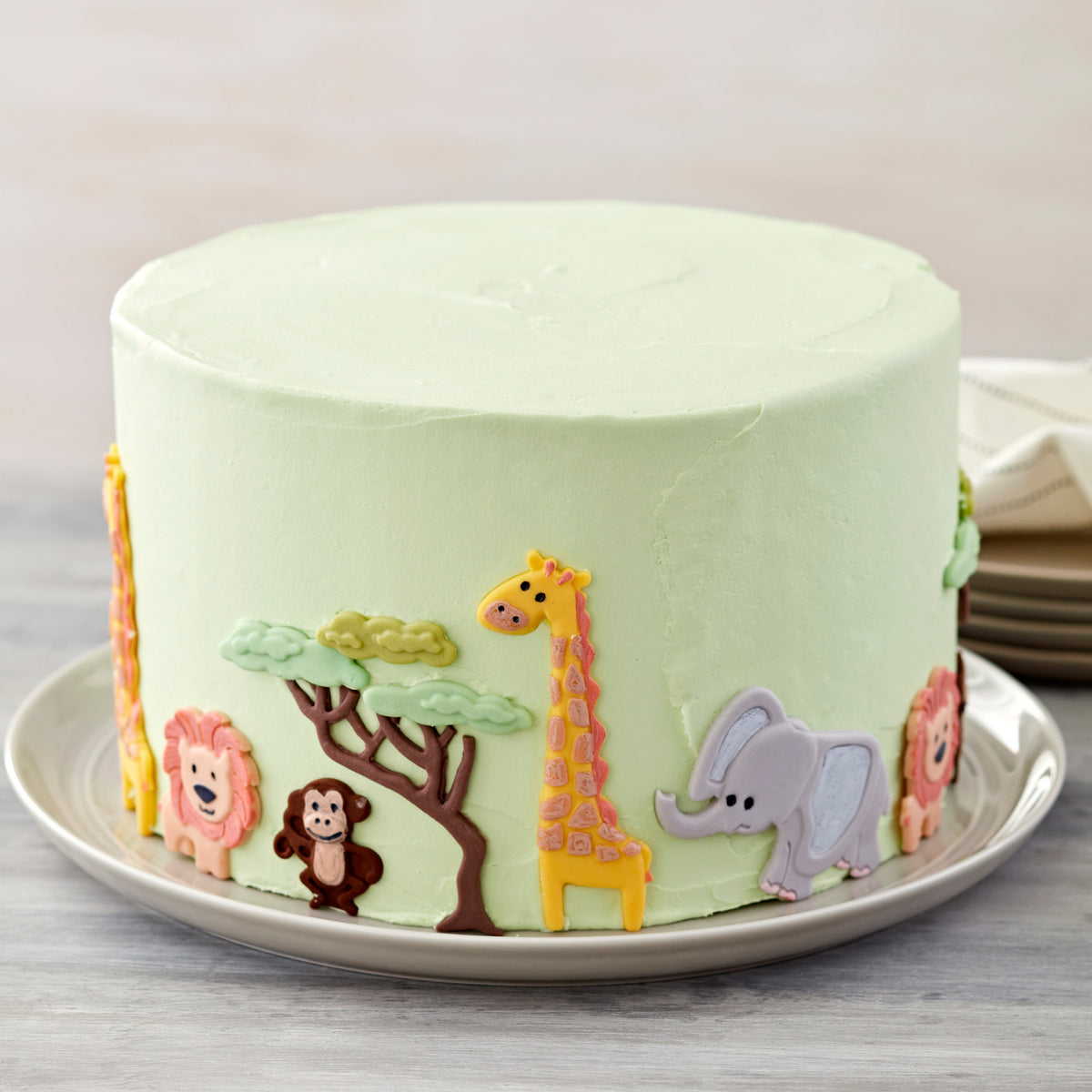 WILTON FONDANT &amp; GUM PASTE MOULD JUNGLE ANIMALS