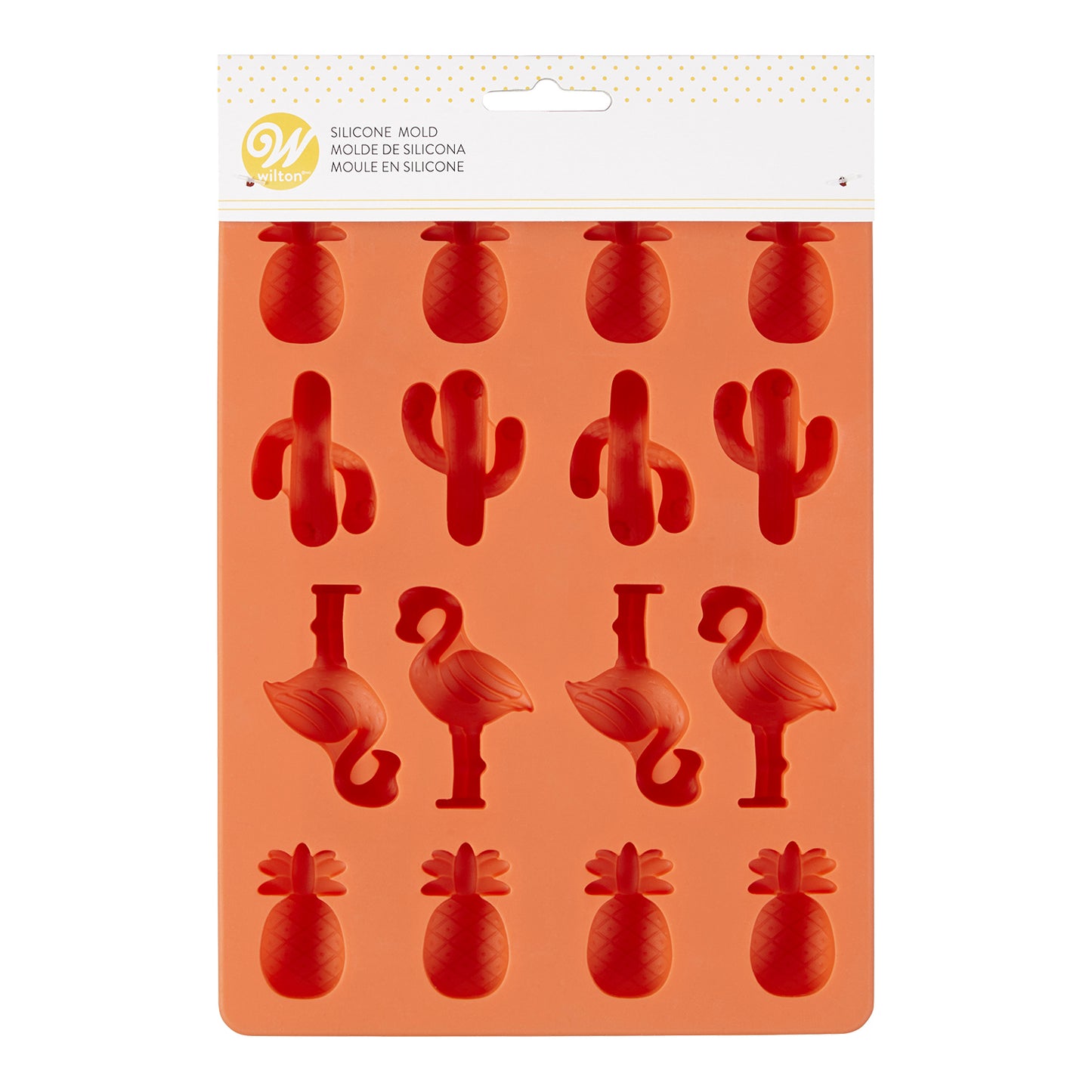 WILTON SILICONE CANDY MOULD  PINEAPPLE/CACTI/FLAMINGO